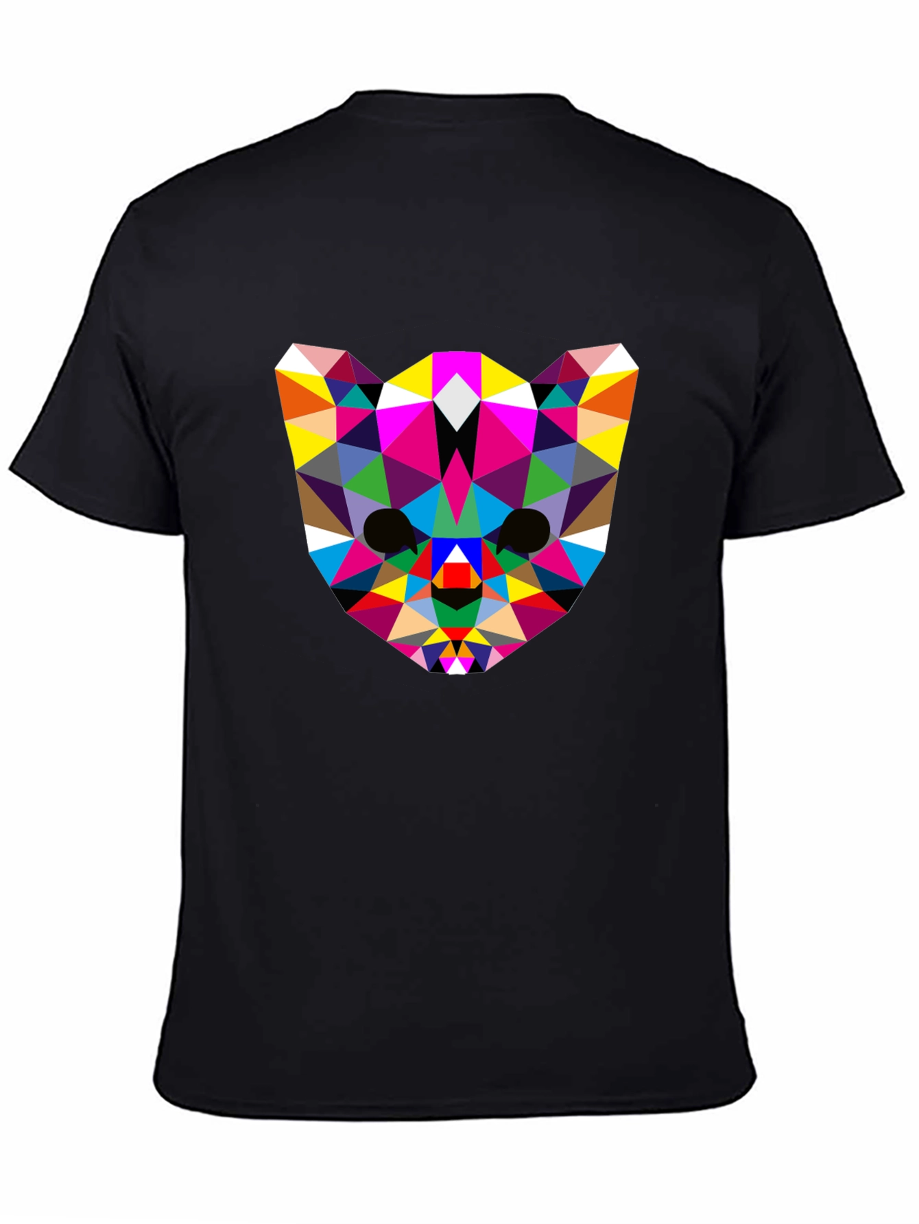 Geometric Animal Face Tee - Modern Art Design