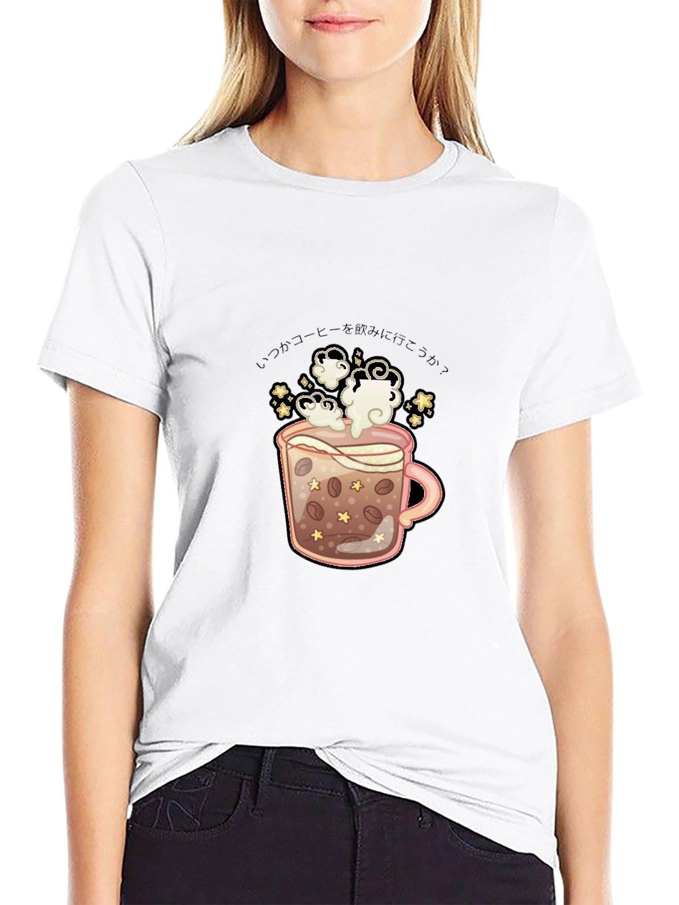 Coffee Mug Graphic Tee - Black