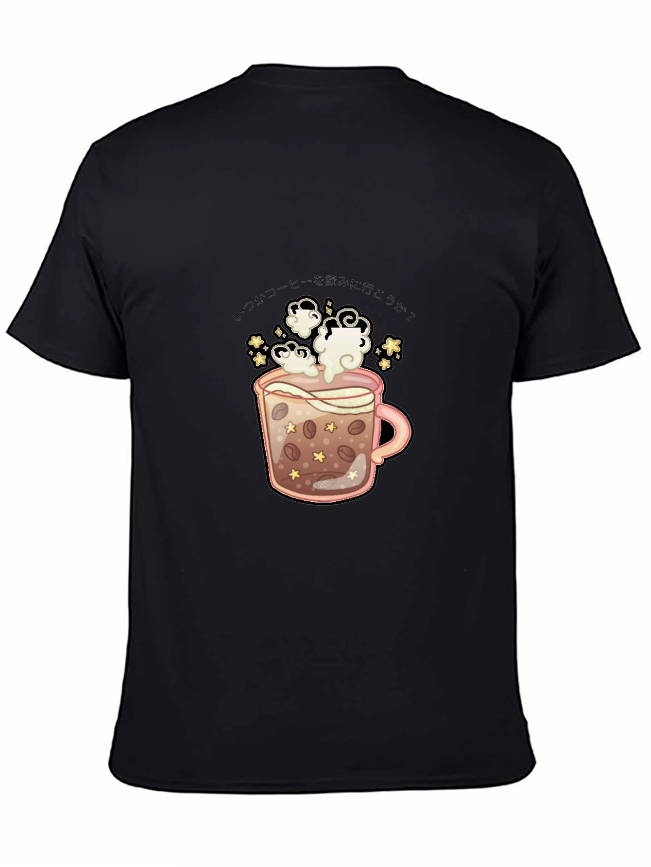 Coffee Mug Graphic Tee - Black
