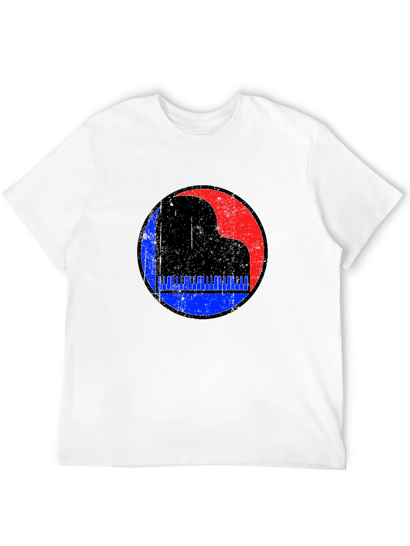 Retro Piano Graphic Tee - Black