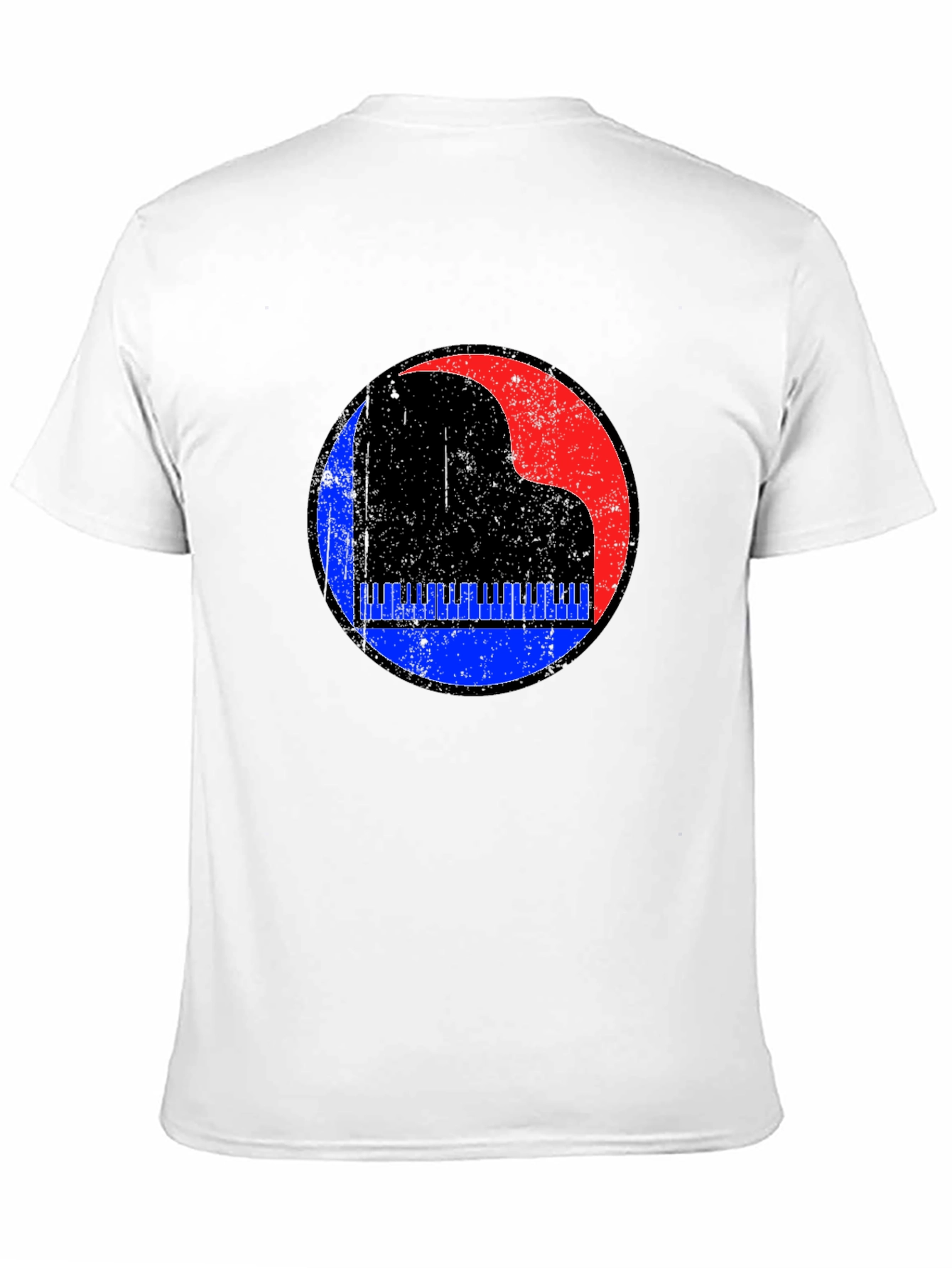 Retro Piano Graphic Tee - Black
