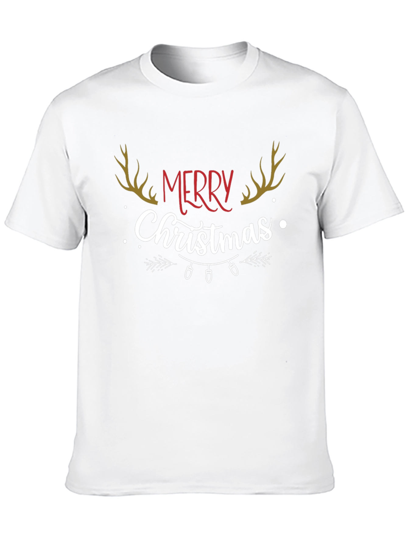 Merry Christmas Antler Graphic T-Shirt