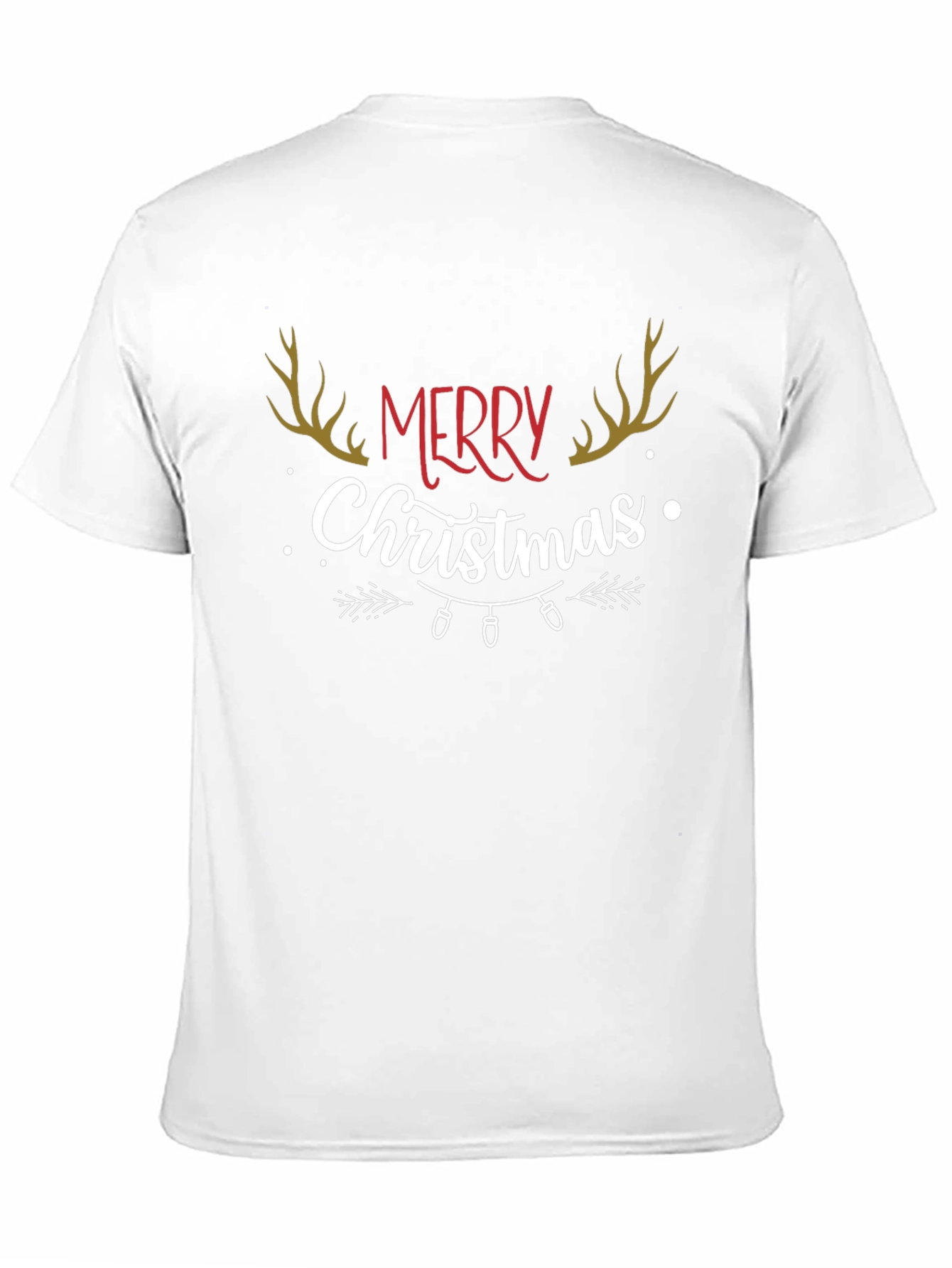 Merry Christmas Antler Graphic T-Shirt