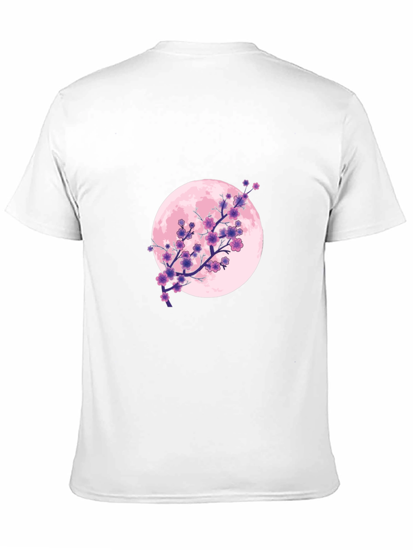 Floral Moon Graphic Tee - Black Cotton T-Shirt