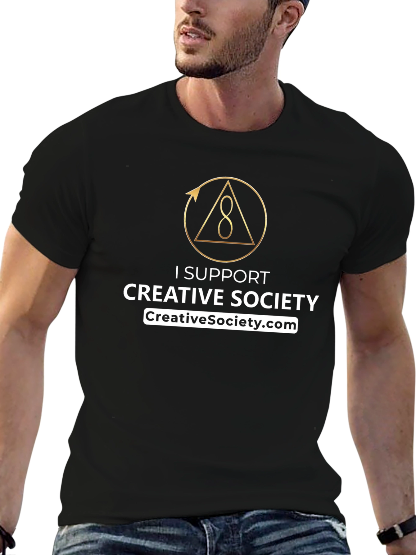 Creative Society Support T-Shirt - Black