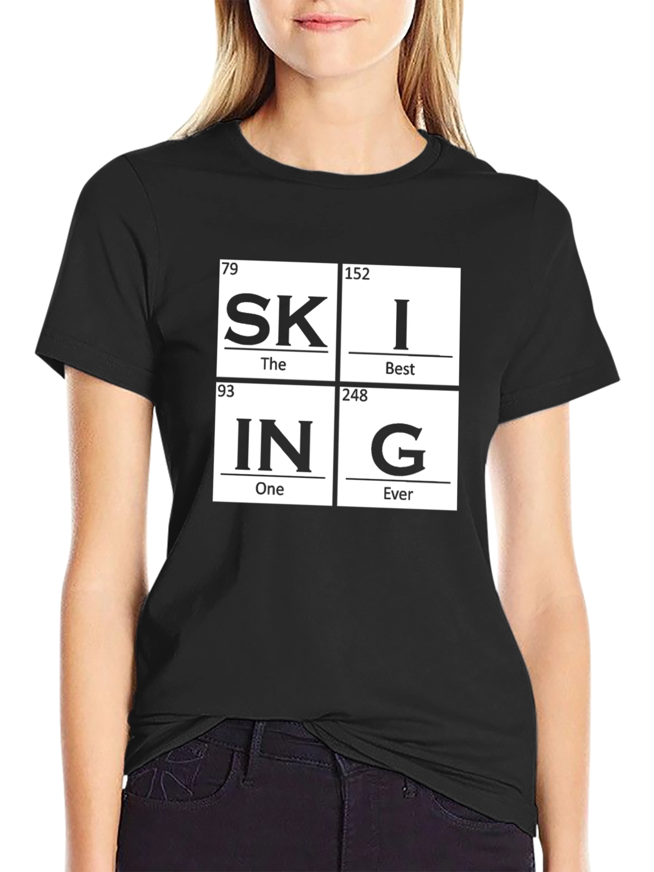 Skiing Periodic Table T-Shirt