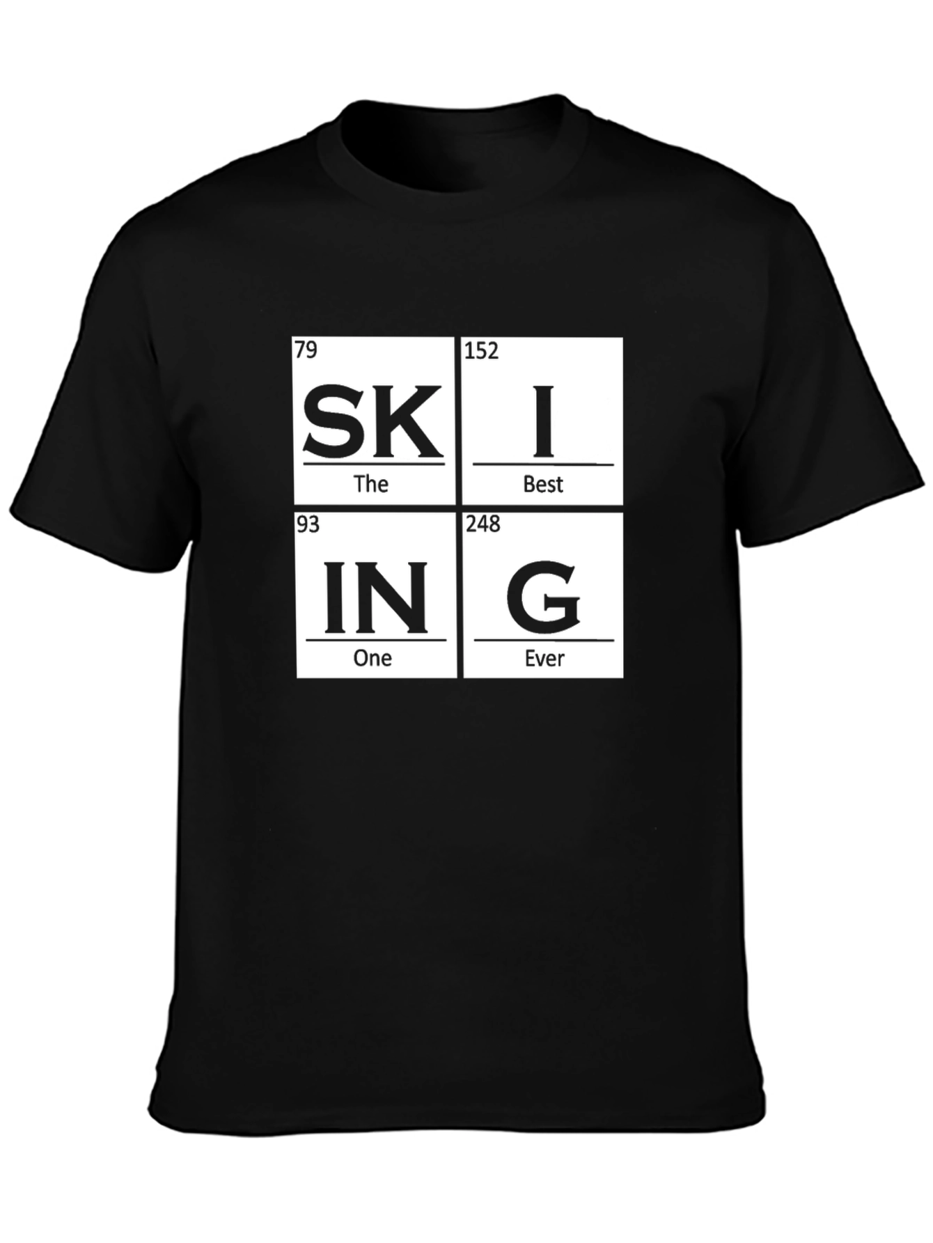 Skiing Periodic Table T-Shirt
