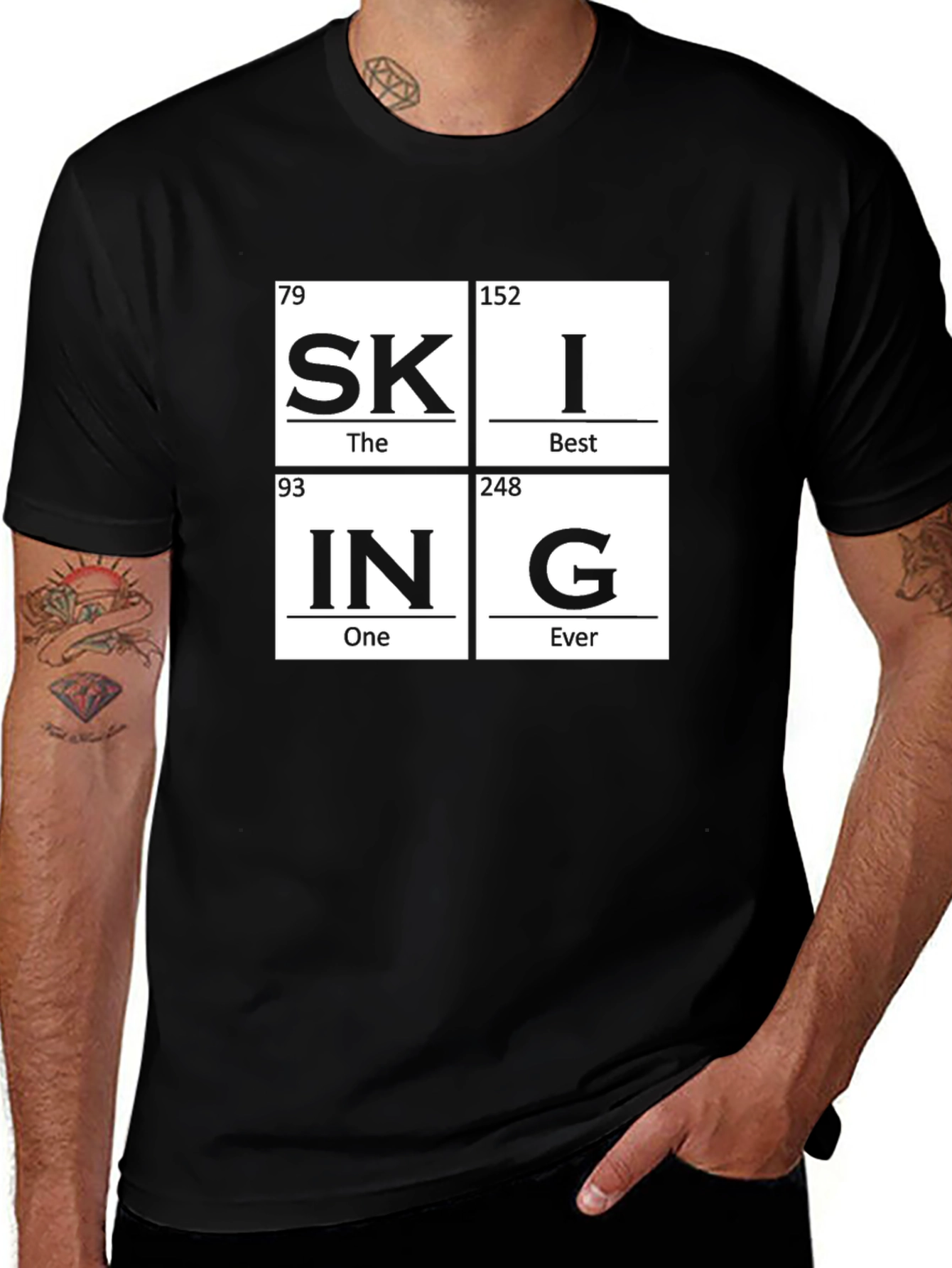Skiing Periodic Table T-Shirt