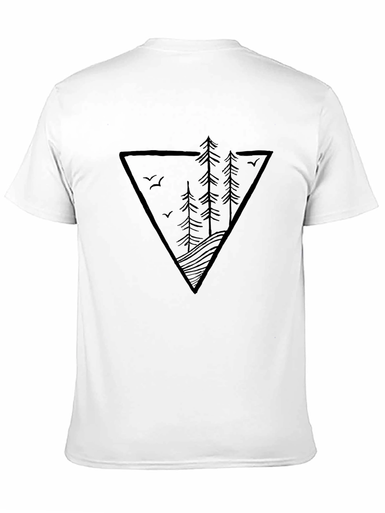 Nature Triangle Graphic Tee - Mens Black T-Shirt