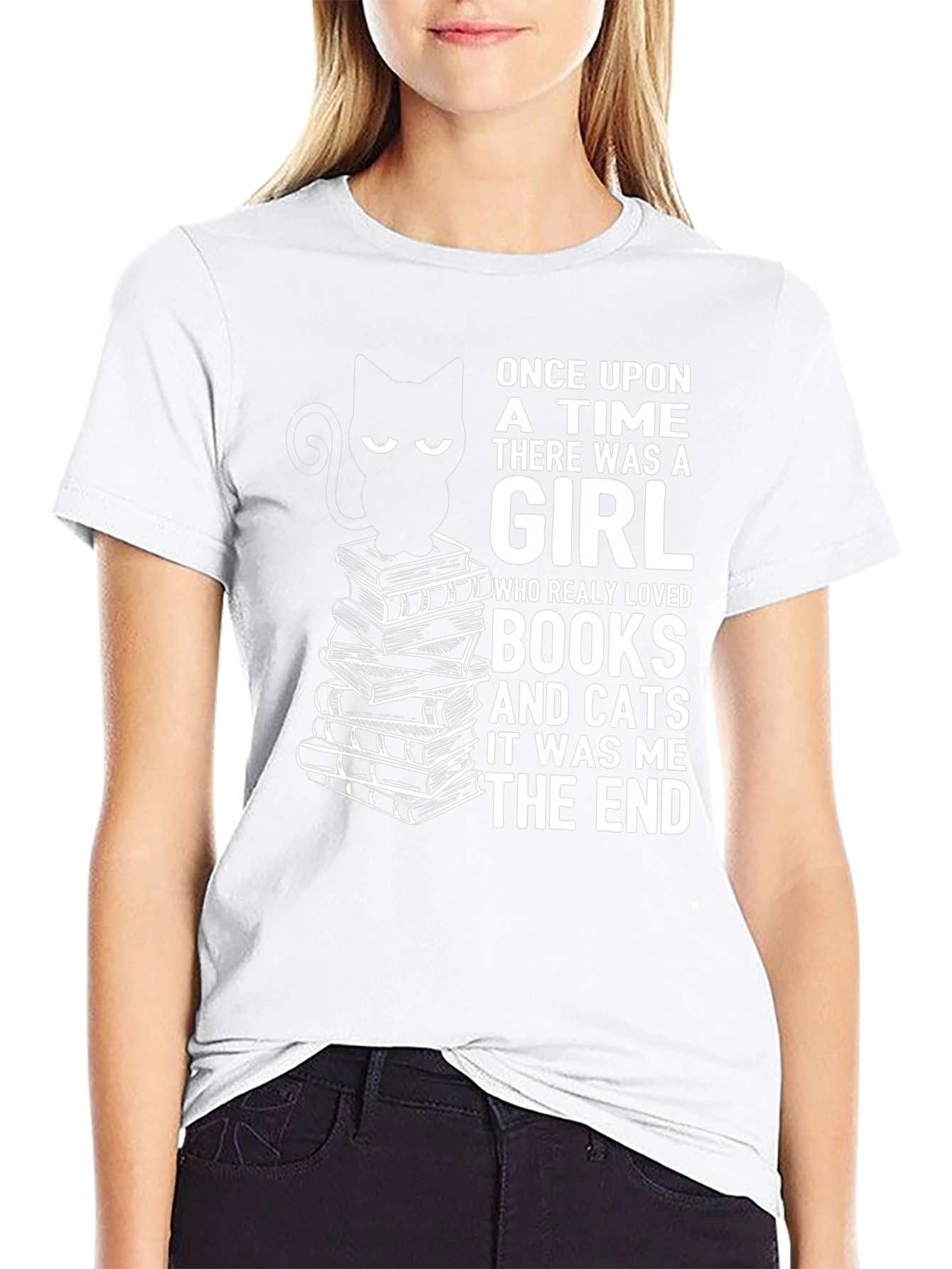 Books and Cats Graphic Tee