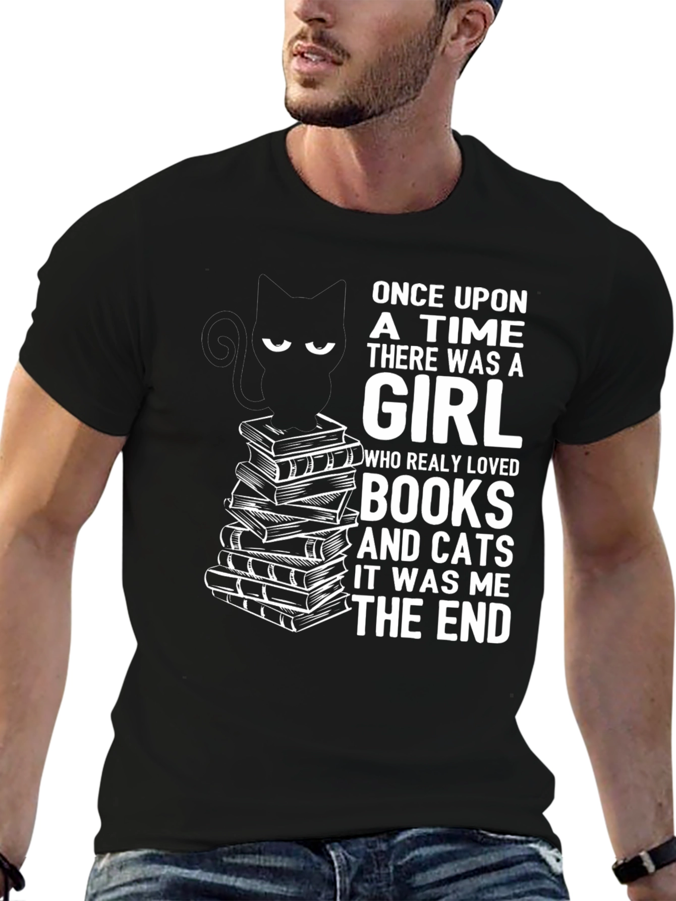 Books and Cats Graphic Tee