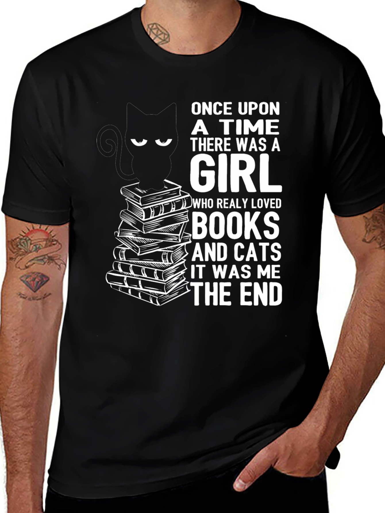 Books and Cats Graphic Tee