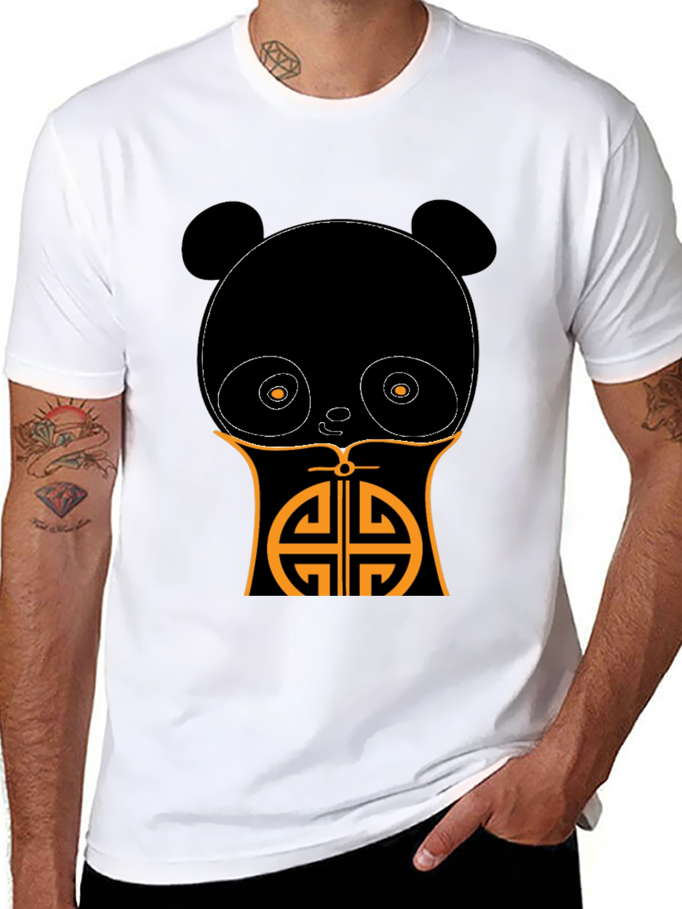 Panda Bear Graphic Tee - Asian Inspired Design