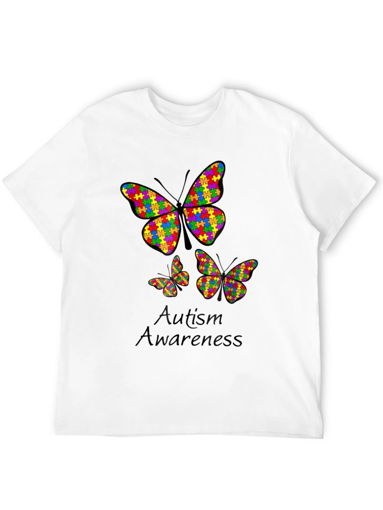 Autism Awareness Butterfly Puzzle Piece T-Shirt