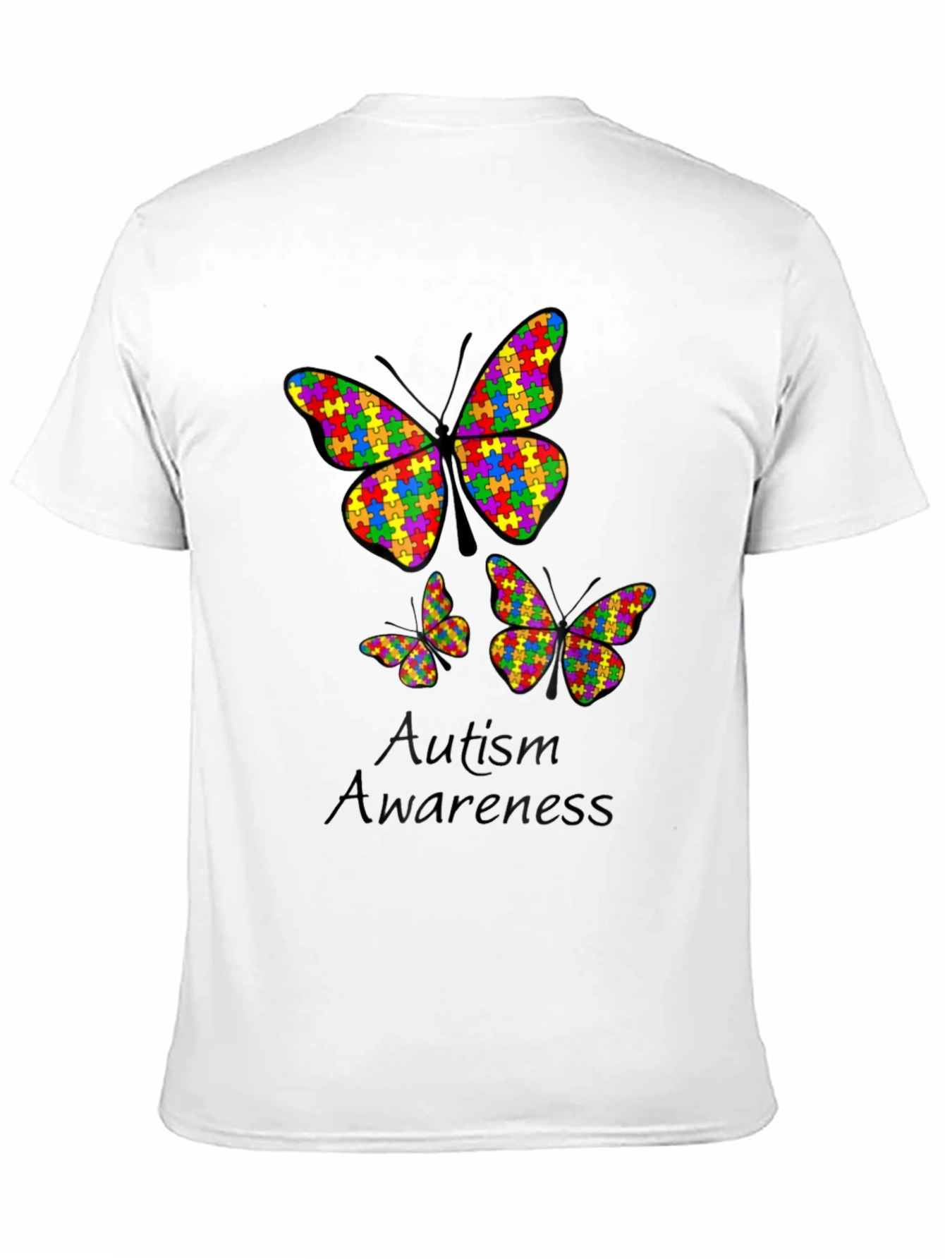 Autism Awareness Butterfly Puzzle Piece T-Shirt
