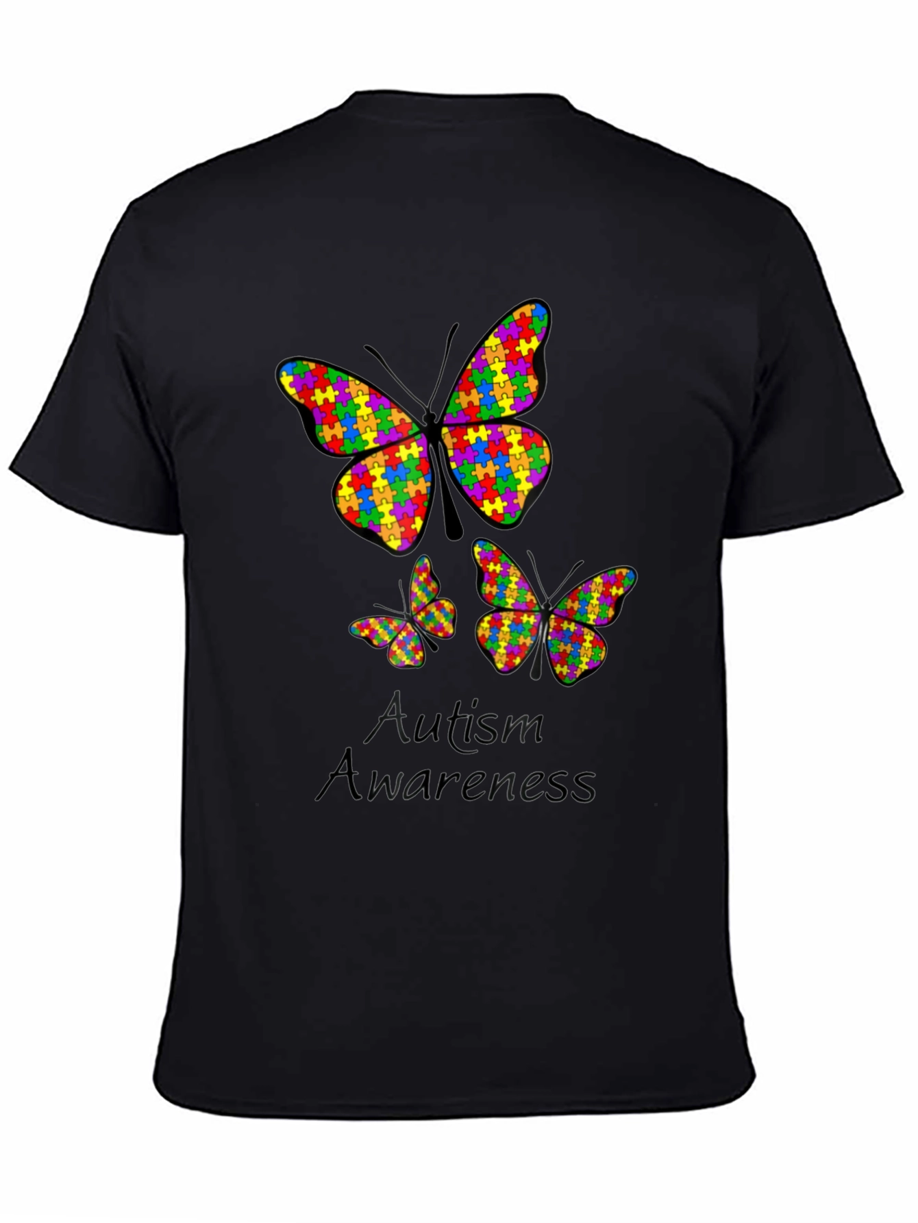 Autism Awareness Butterfly Puzzle Piece T-Shirt