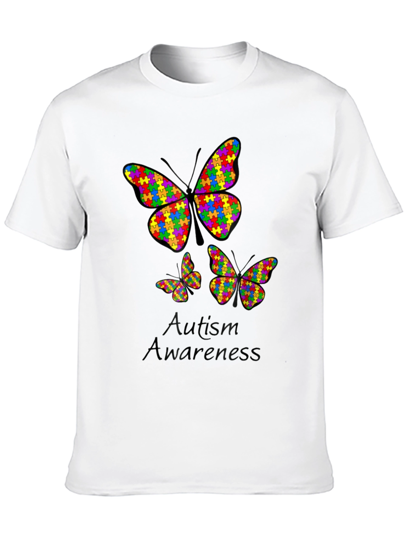 Autism Awareness Butterfly Puzzle Piece T-Shirt