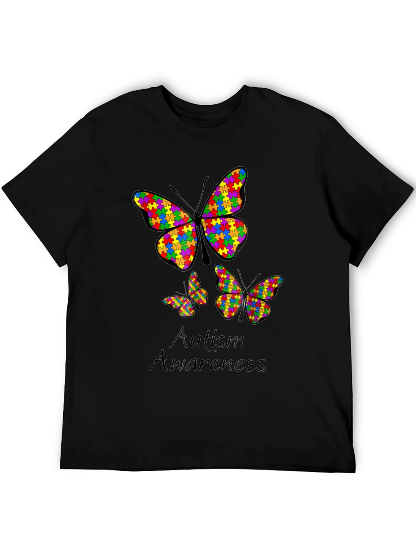 Autism Awareness Butterfly Puzzle Piece T-Shirt