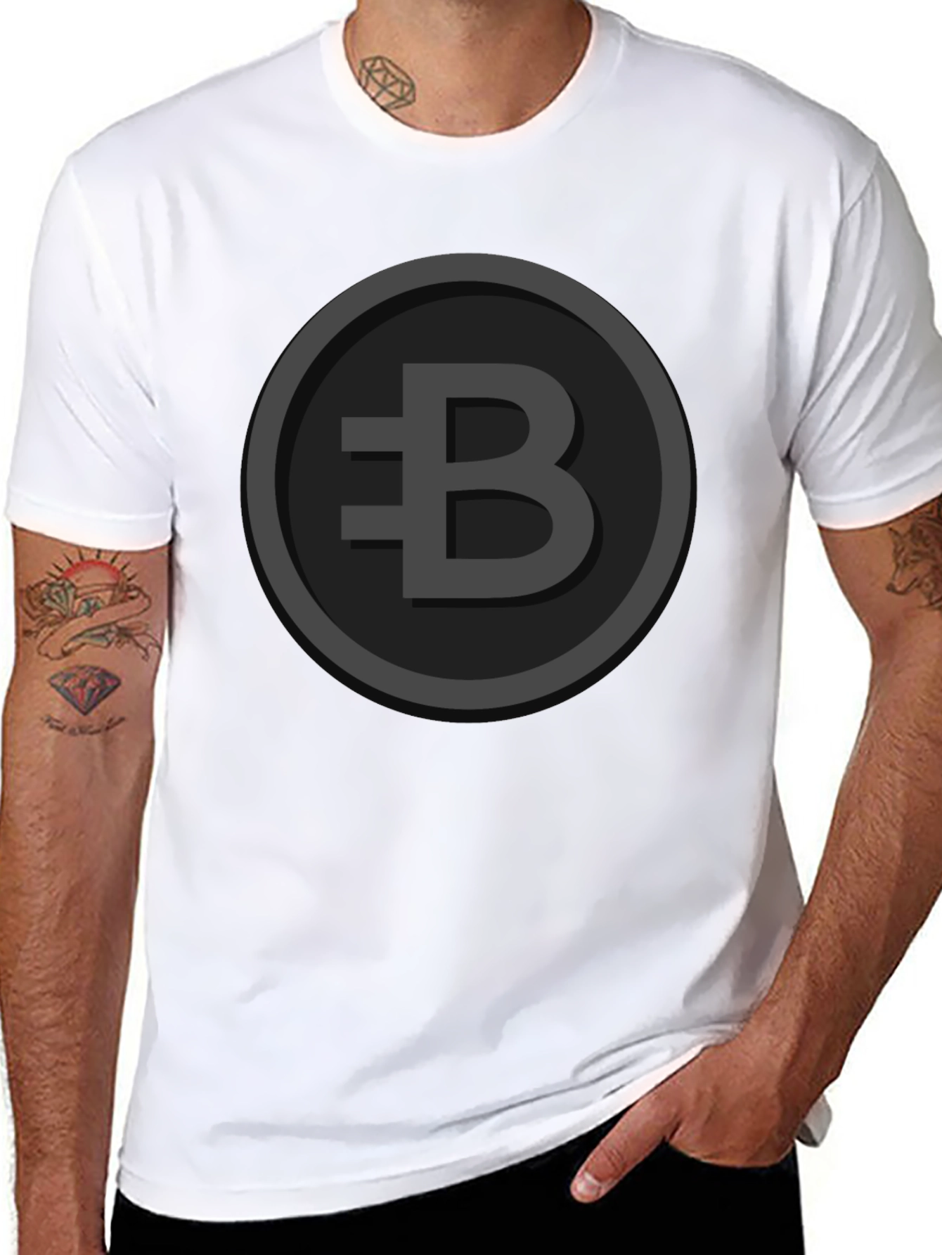 Black B-Logo Graphic Tee