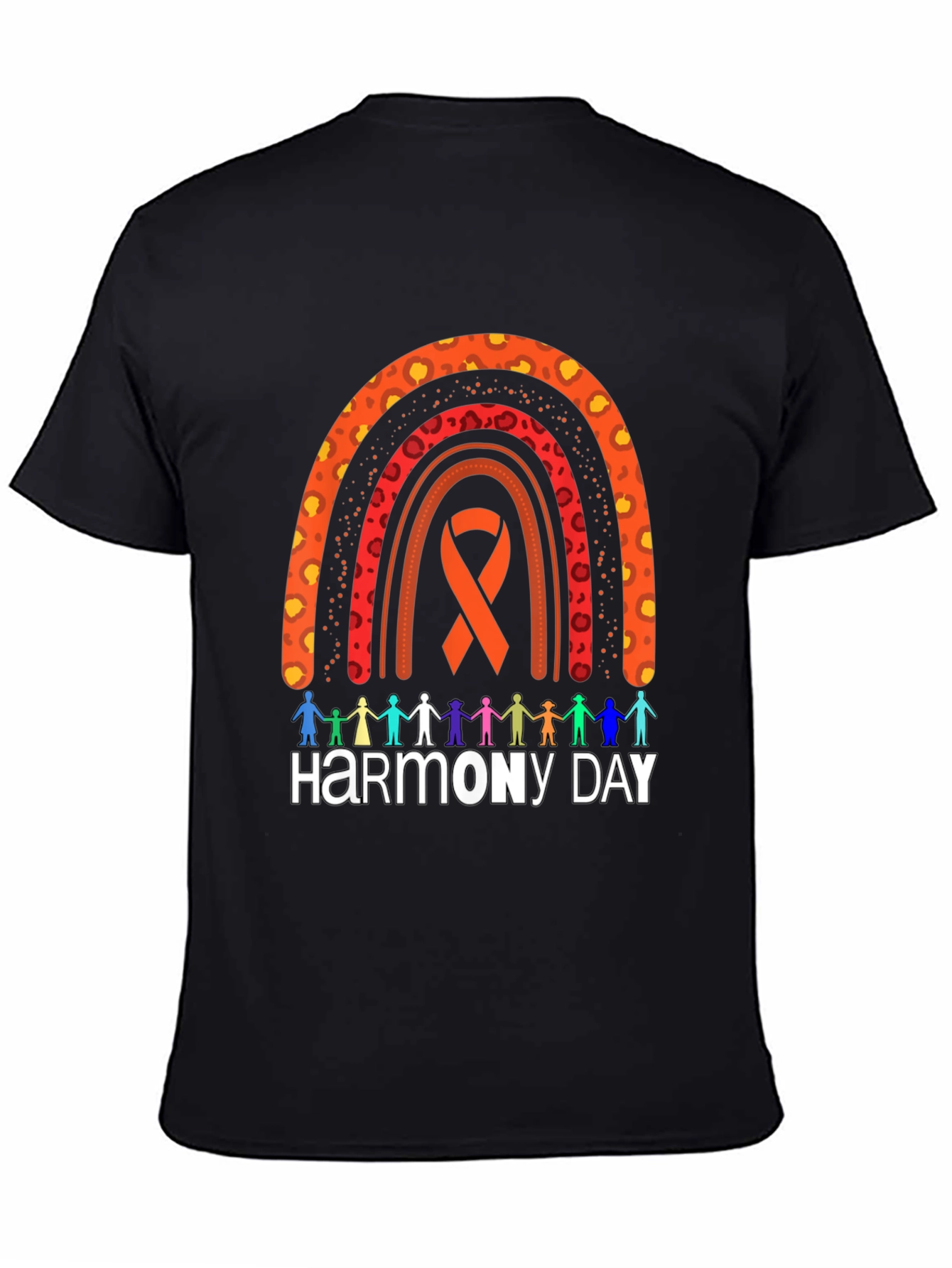 Harmony Day Graphic Tee - Rainbow Ribbon Design
