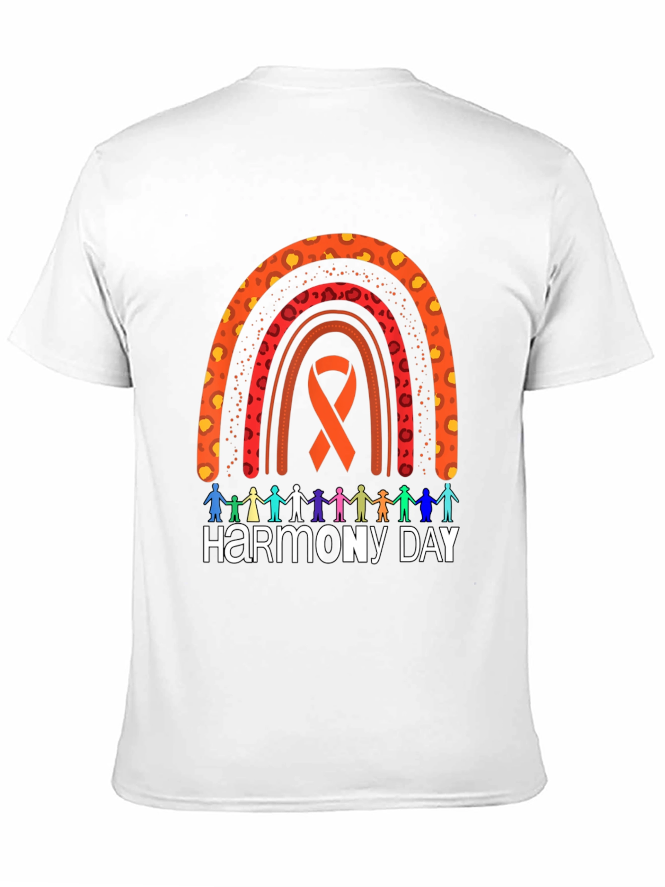 Harmony Day Graphic Tee - Rainbow Ribbon Design