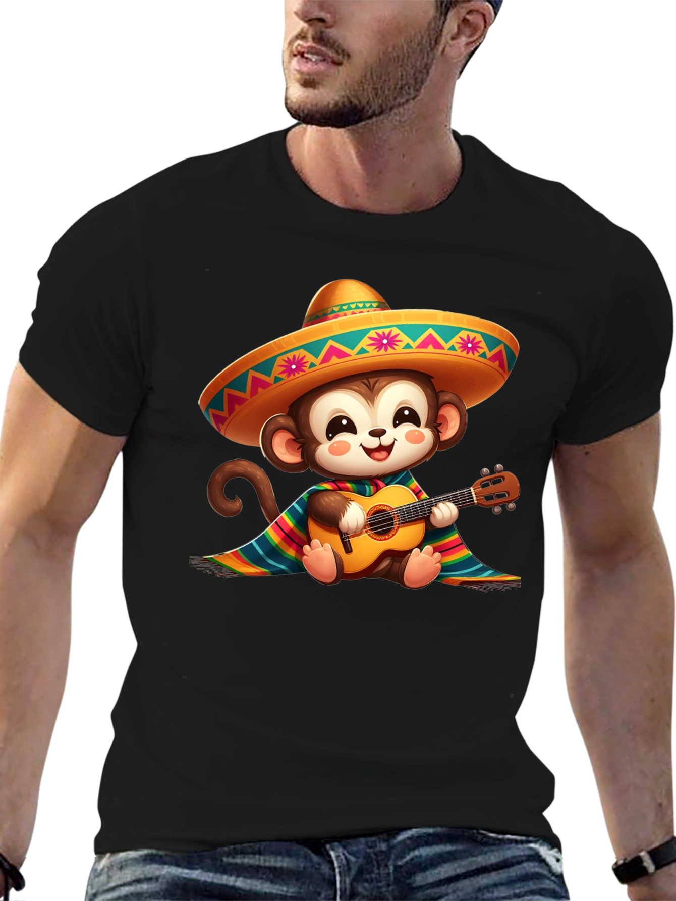 Monkey with Guitar T-Shirt