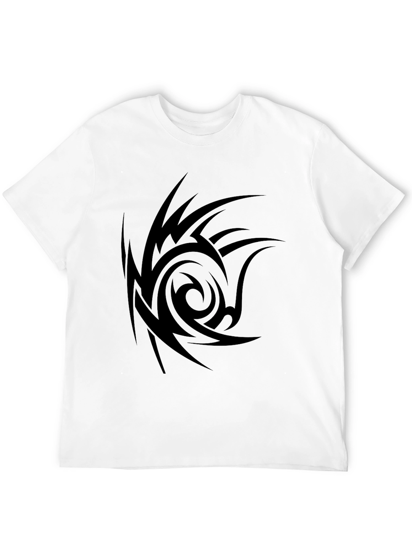 Tribal Swirl Graphic Black T-Shirt