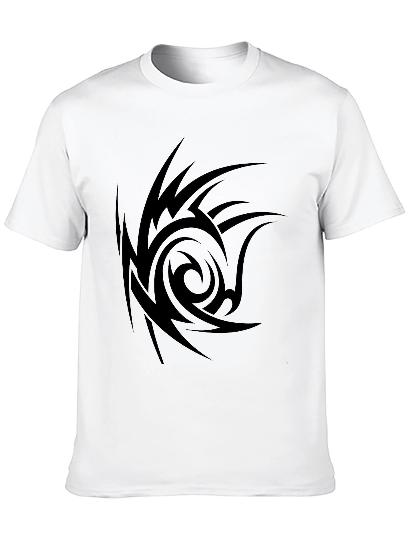 Tribal Swirl Graphic Black T-Shirt