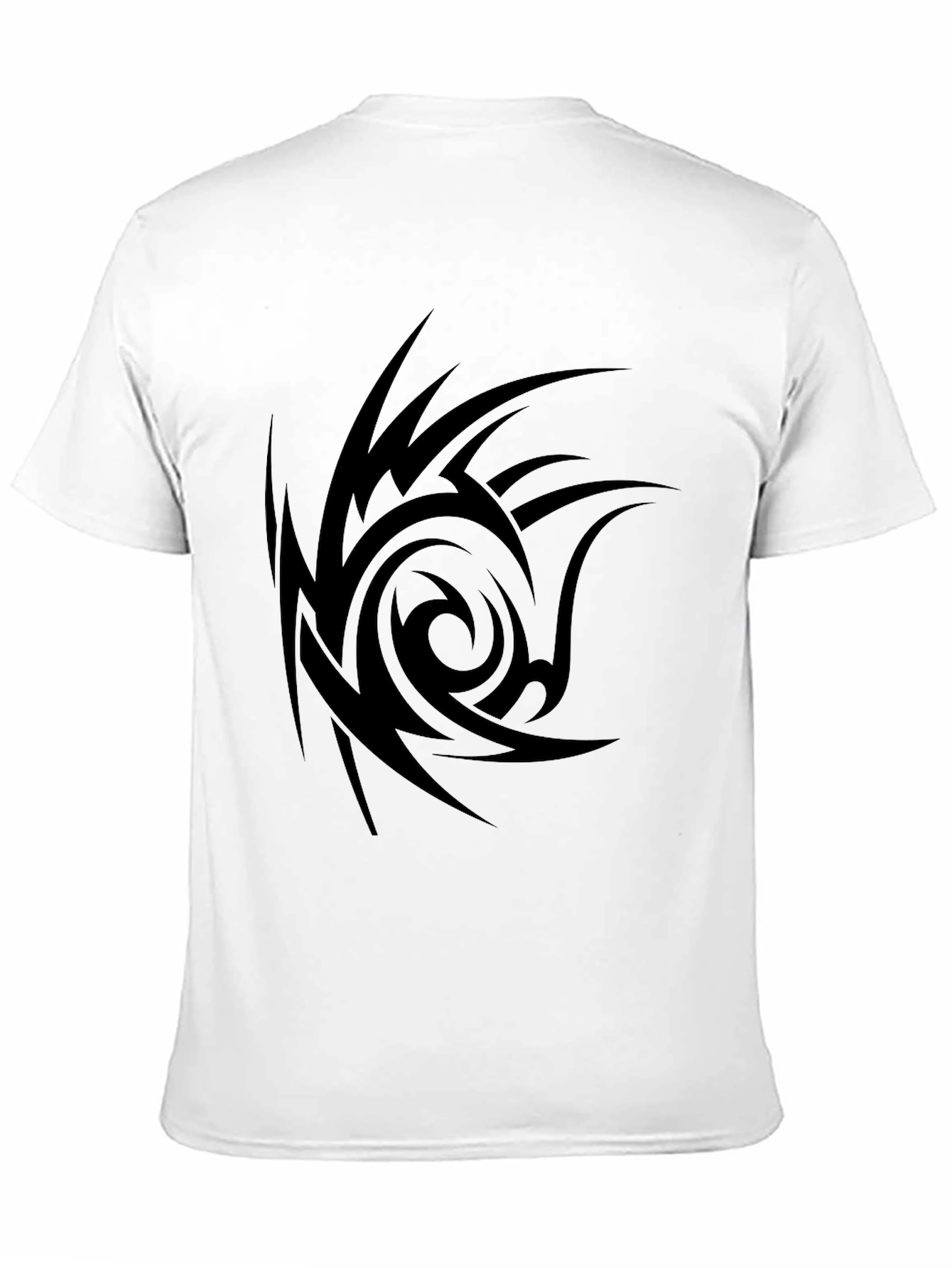 Tribal Swirl Graphic Black T-Shirt