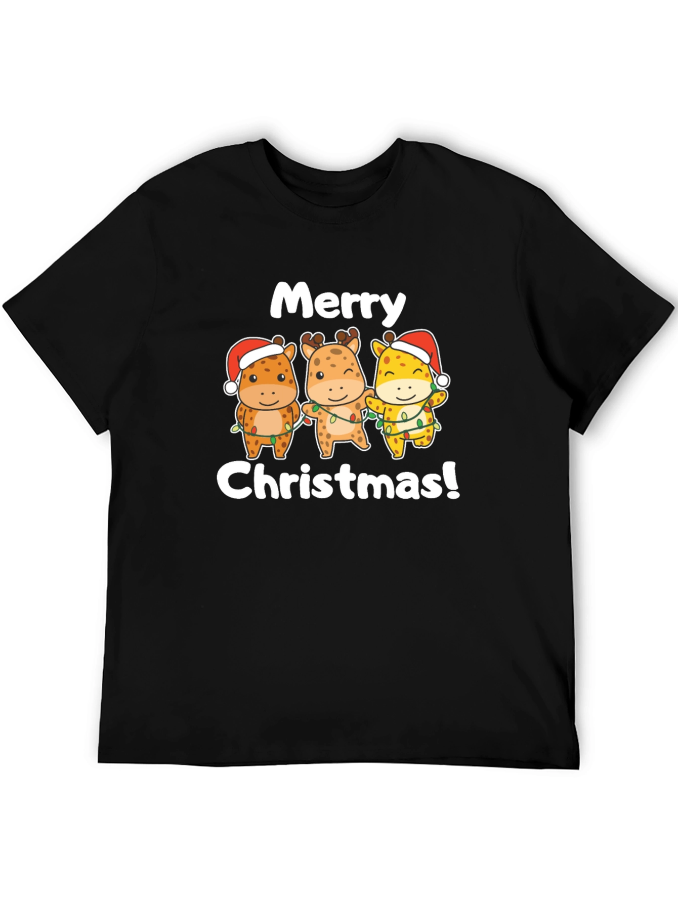 Merry Christmas Giraffe T-Shirt