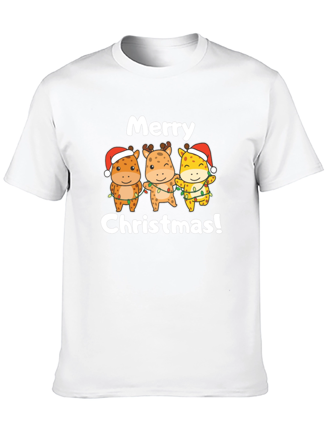 Merry Christmas Giraffe T-Shirt