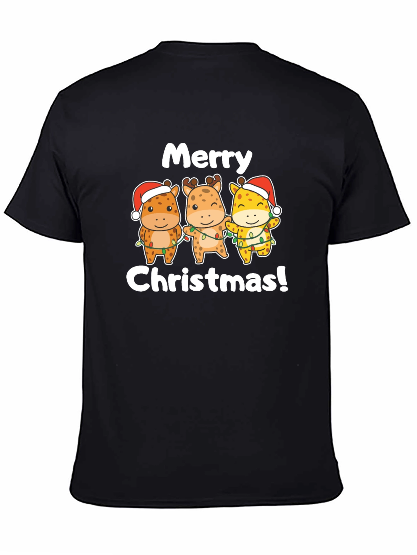 Merry Christmas Giraffe T-Shirt