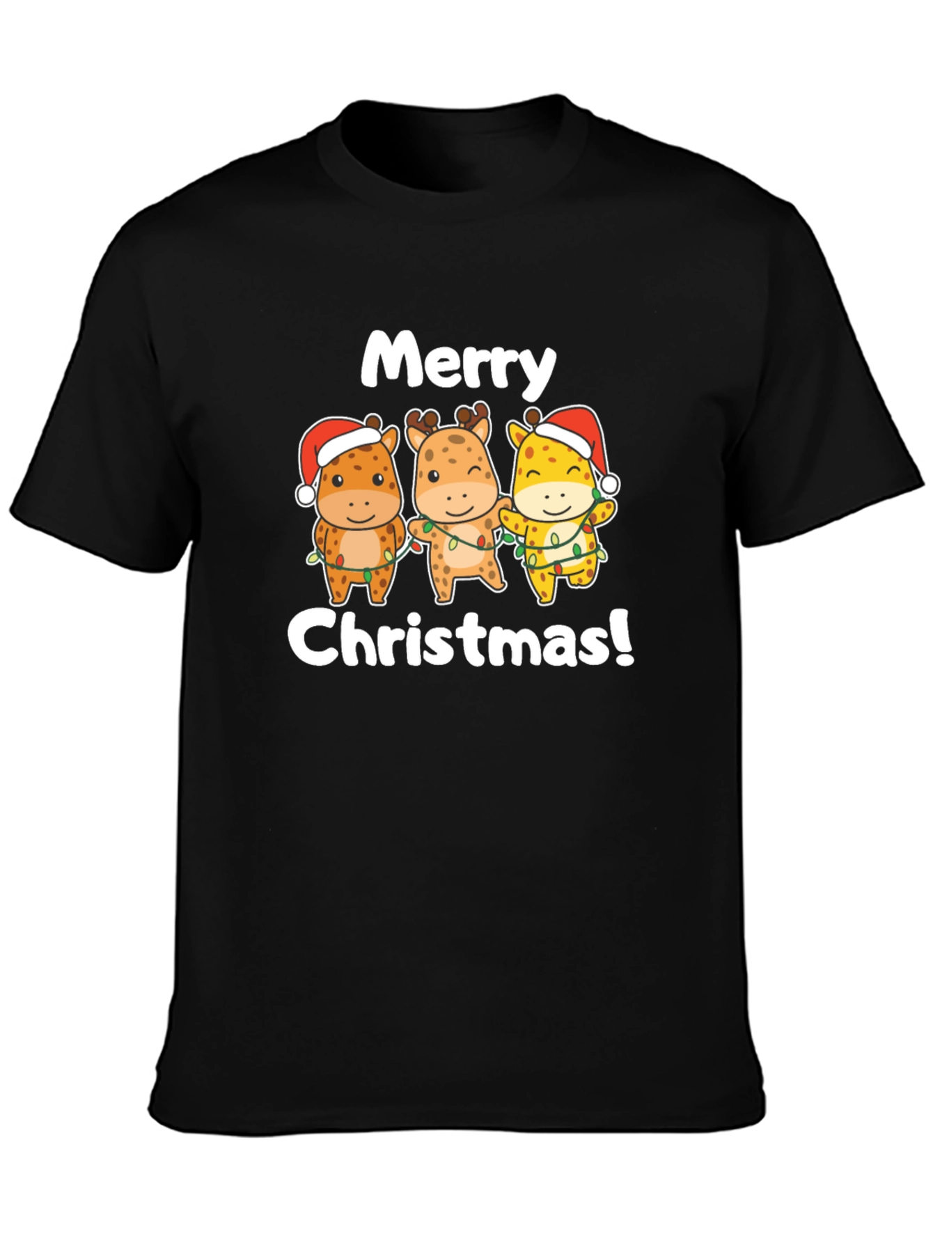 Merry Christmas Giraffe T-Shirt
