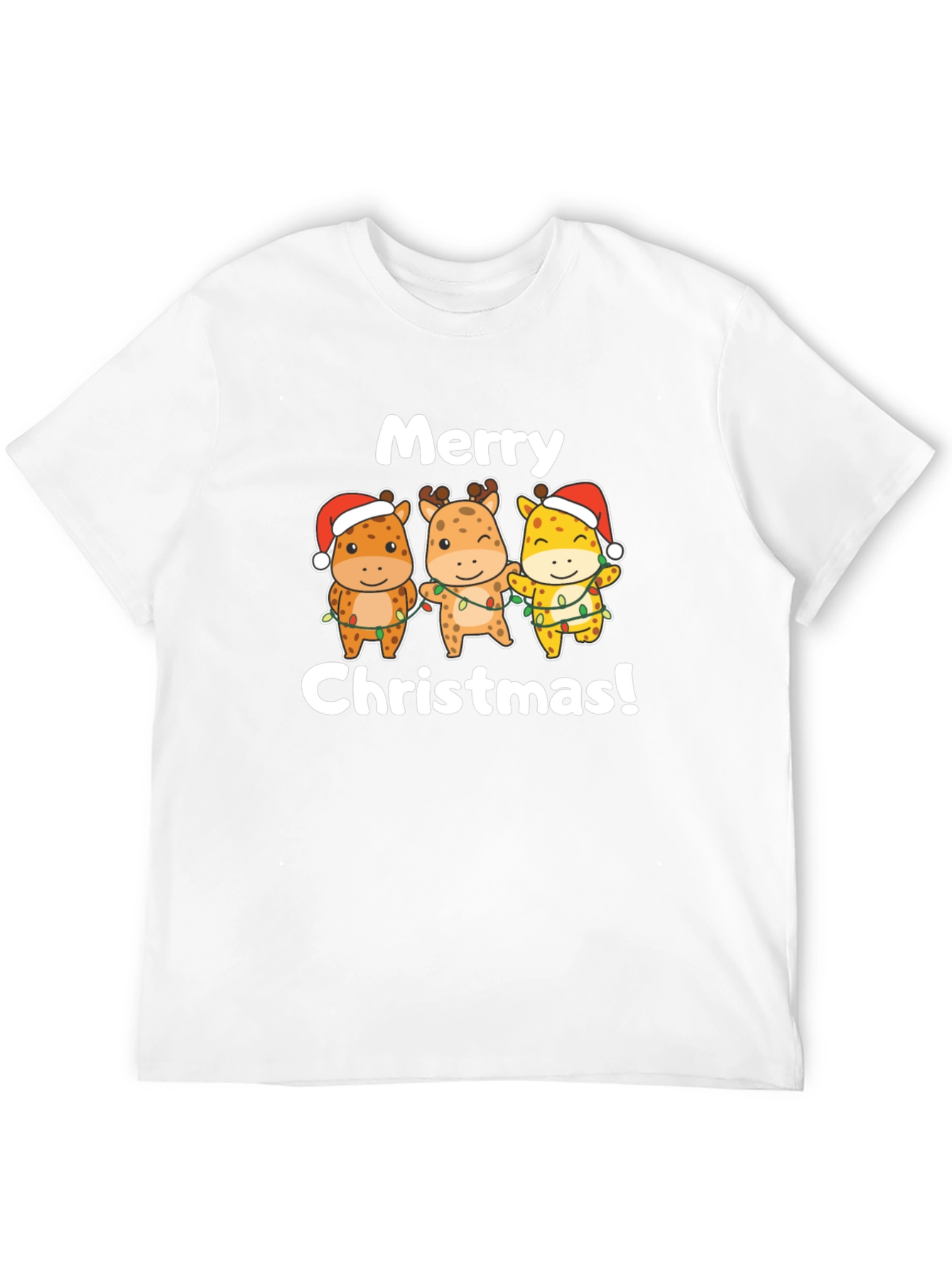Merry Christmas Giraffe T-Shirt
