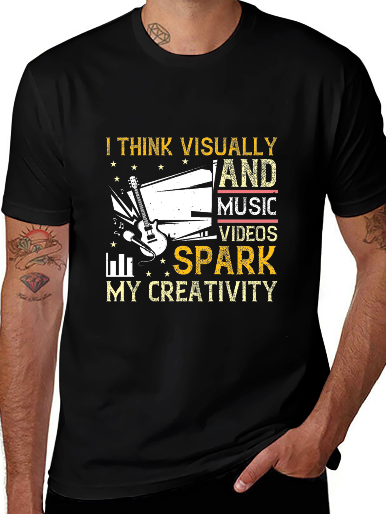 Visually Inspired Music Lover Graphic Tee