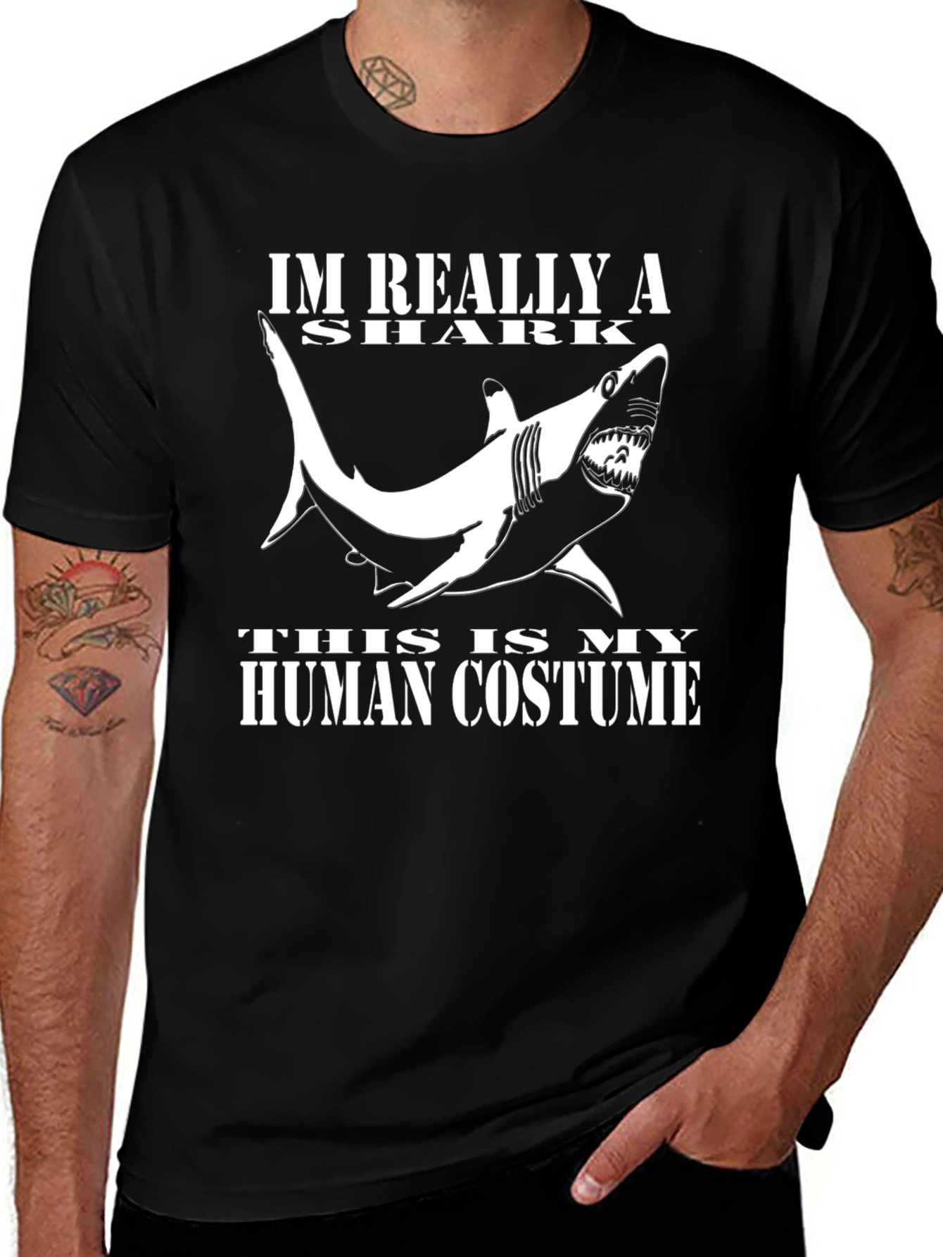 Im Really a Shark Human Costume T-Shirt