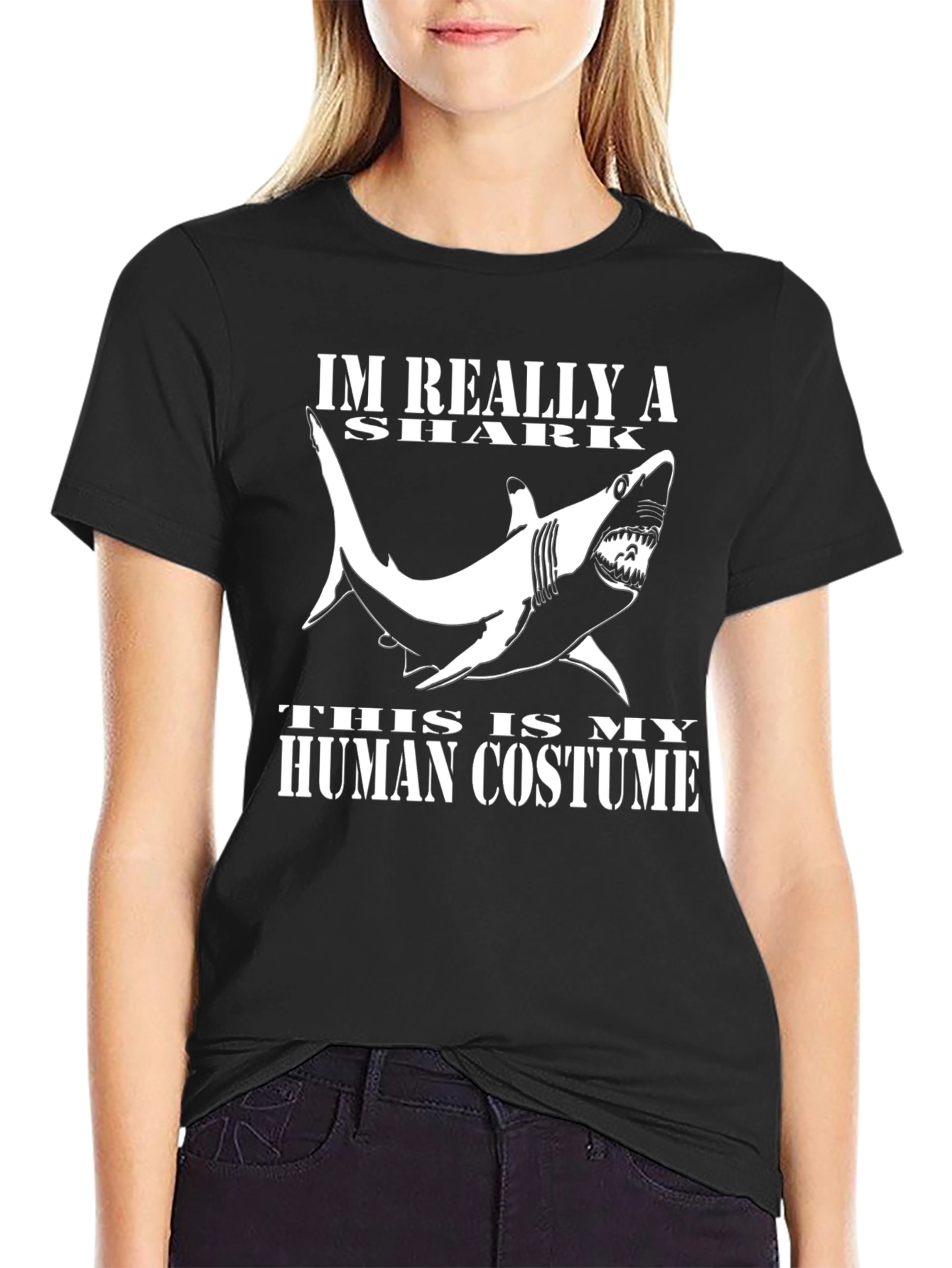 Im Really a Shark Human Costume T-Shirt