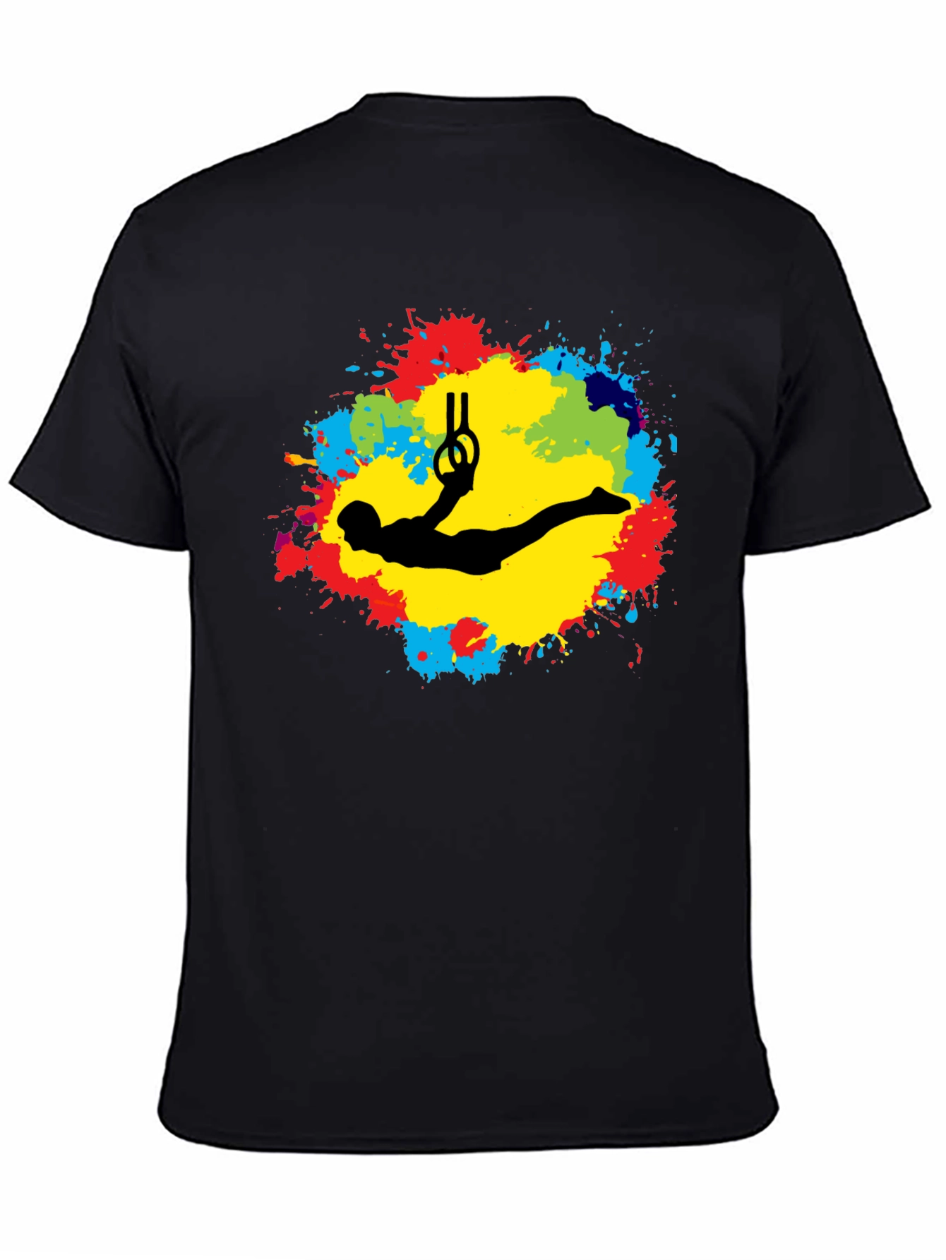 Gymnast Rings Black T-Shirt - Artistic Design