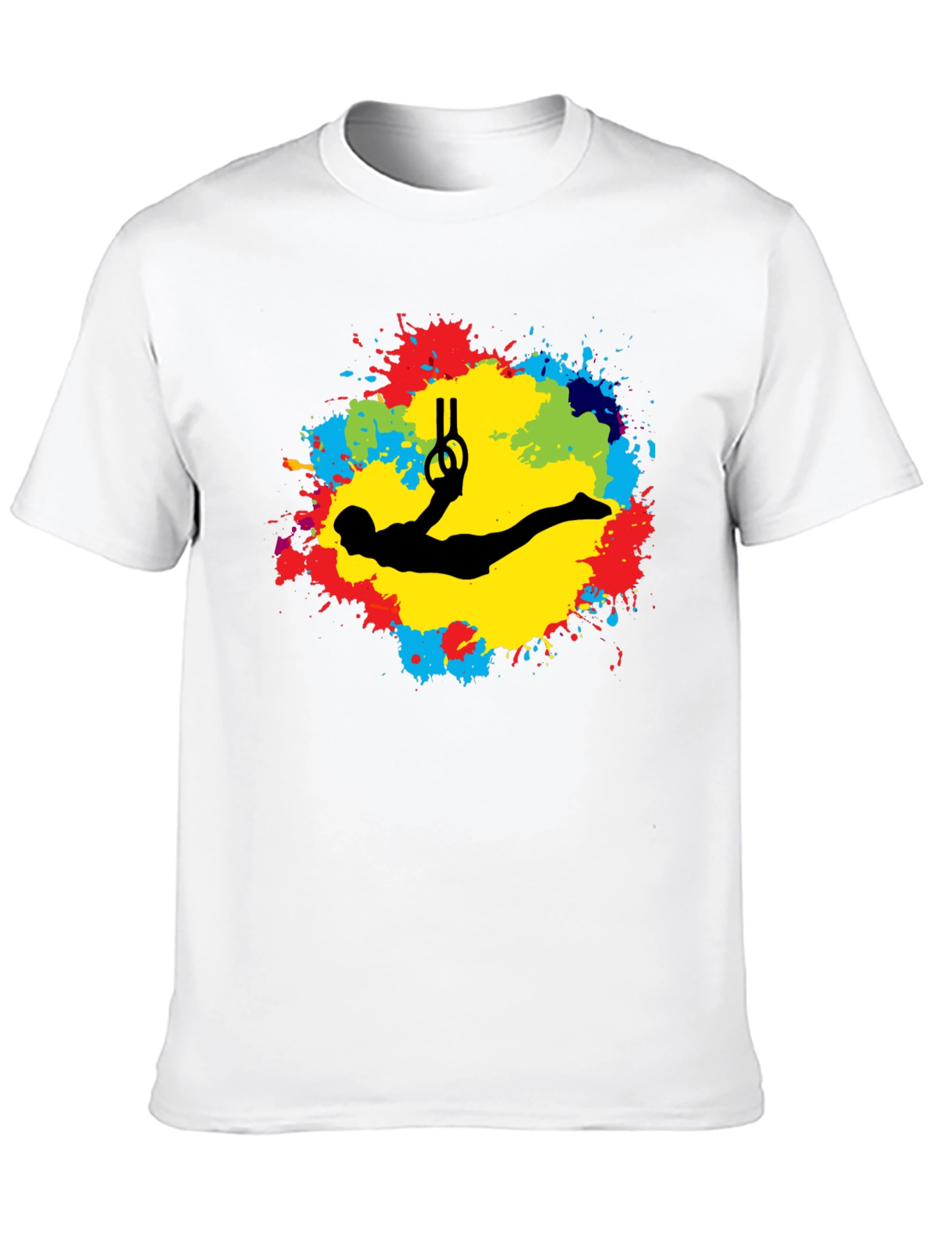 Gymnast Rings Black T-Shirt - Artistic Design