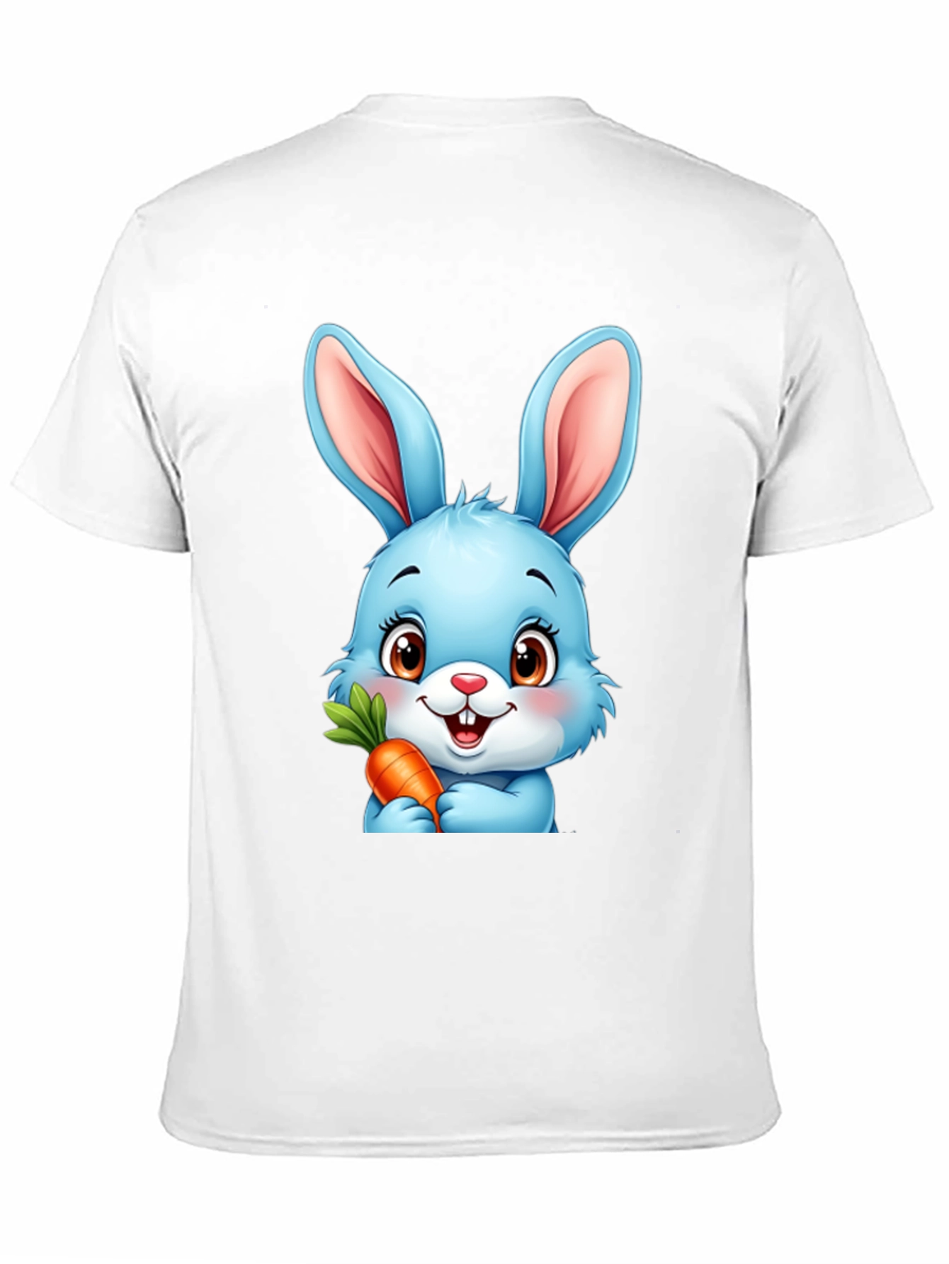 Cute Cartoon Bunny T-Shirt - Black