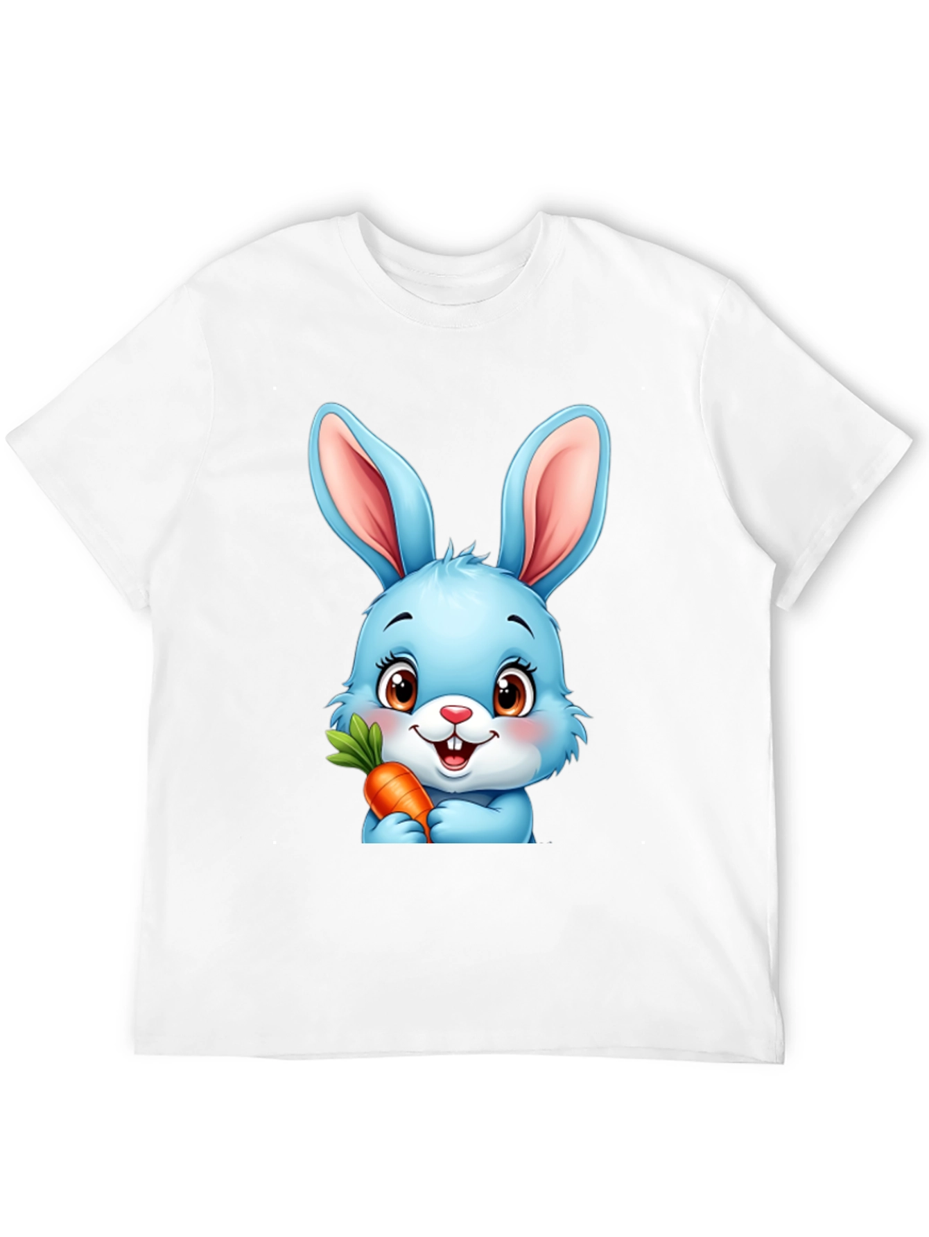 Cute Cartoon Bunny T-Shirt - Black