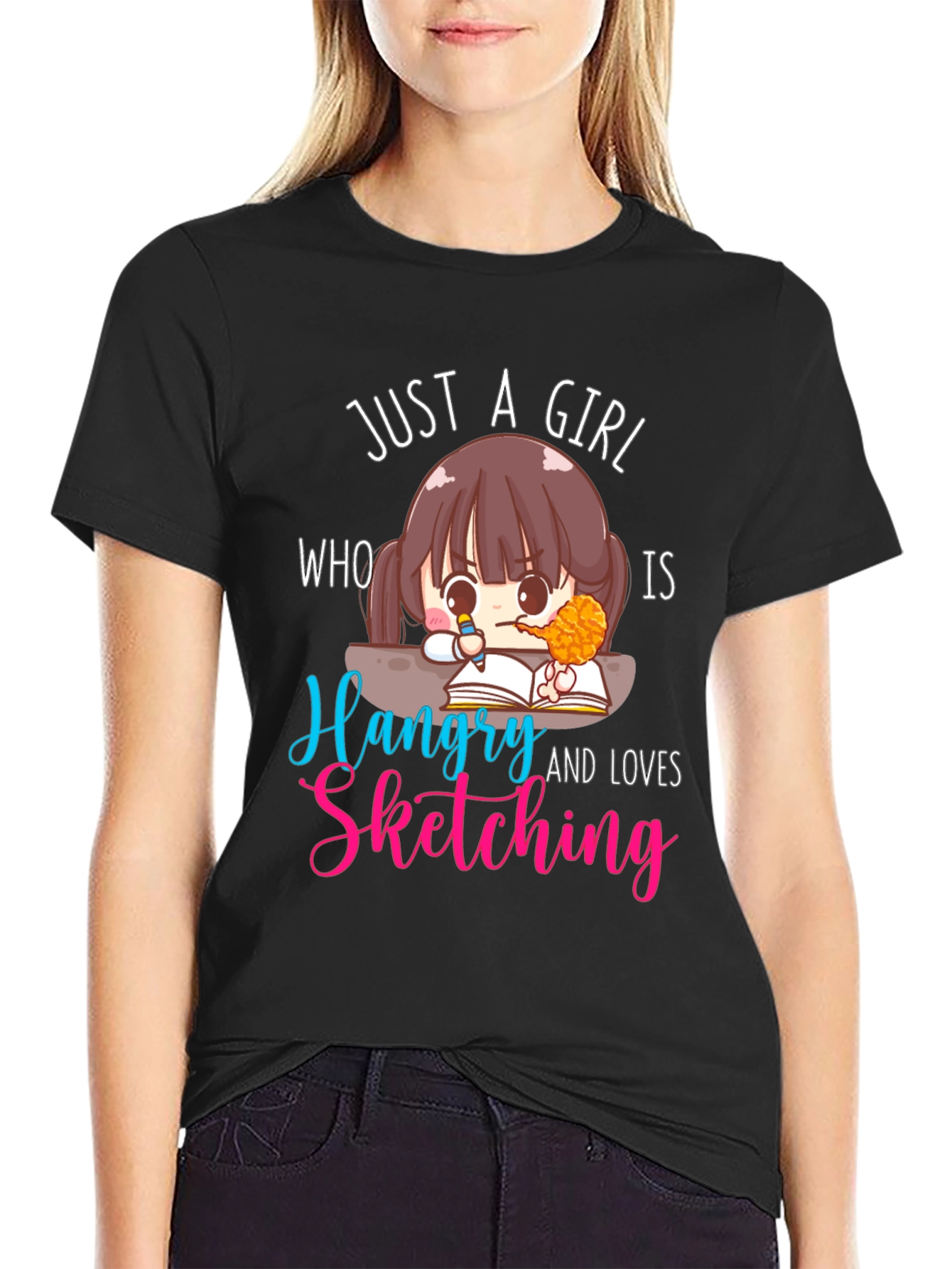 Just a Girl Who Is Hangry Sketching T-Shirt
