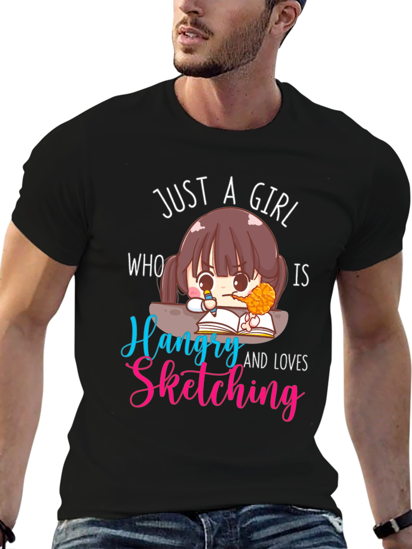 Just a Girl Who Is Hangry Sketching T-Shirt
