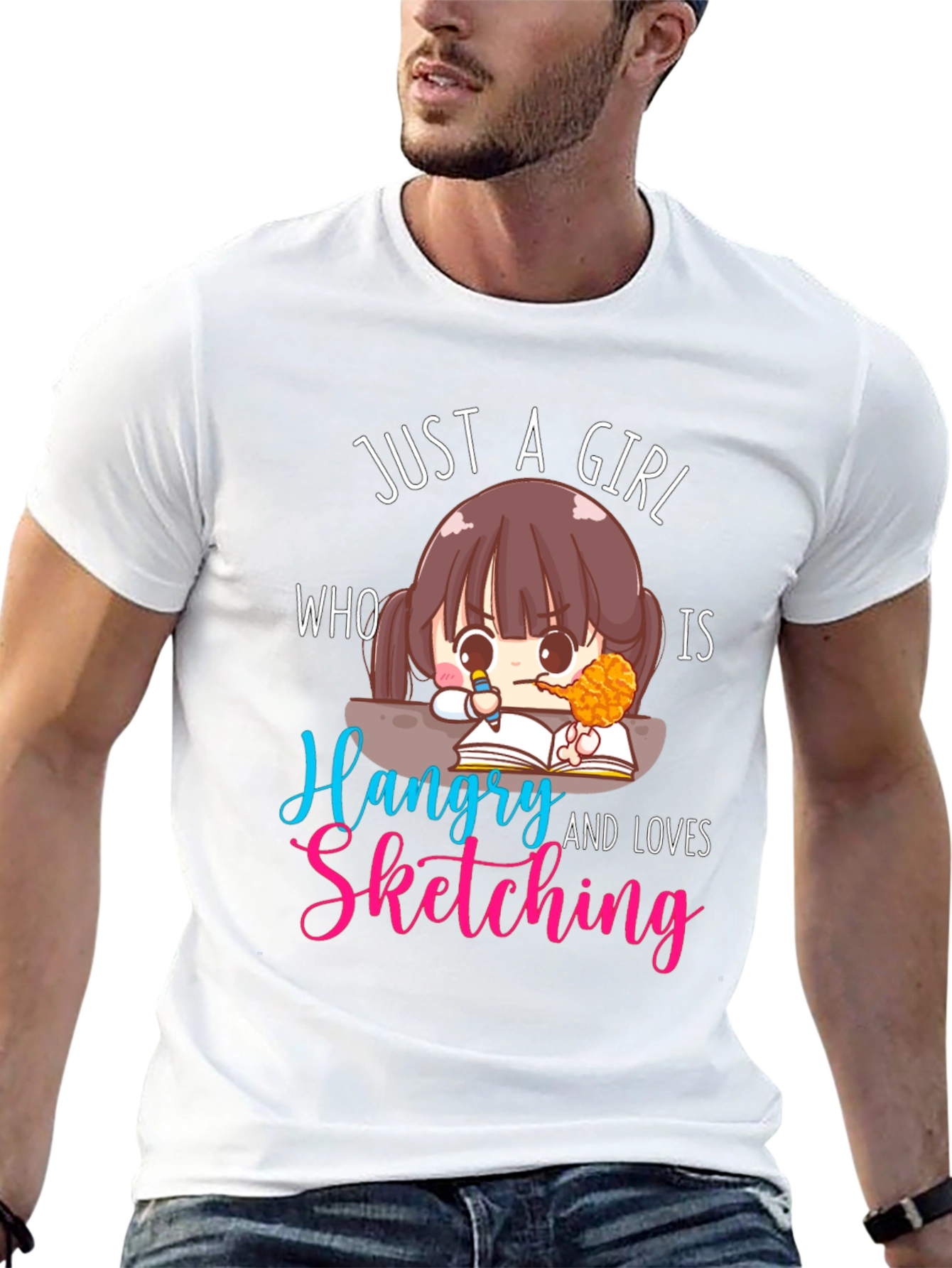 Just a Girl Who Is Hangry Sketching T-Shirt