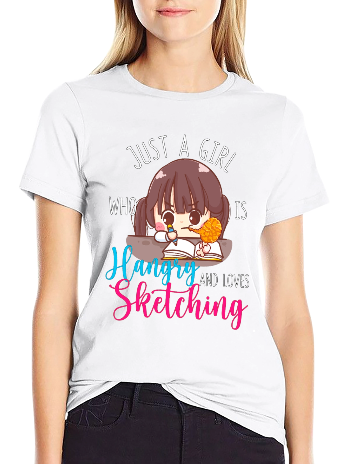 Just a Girl Who Is Hangry Sketching T-Shirt