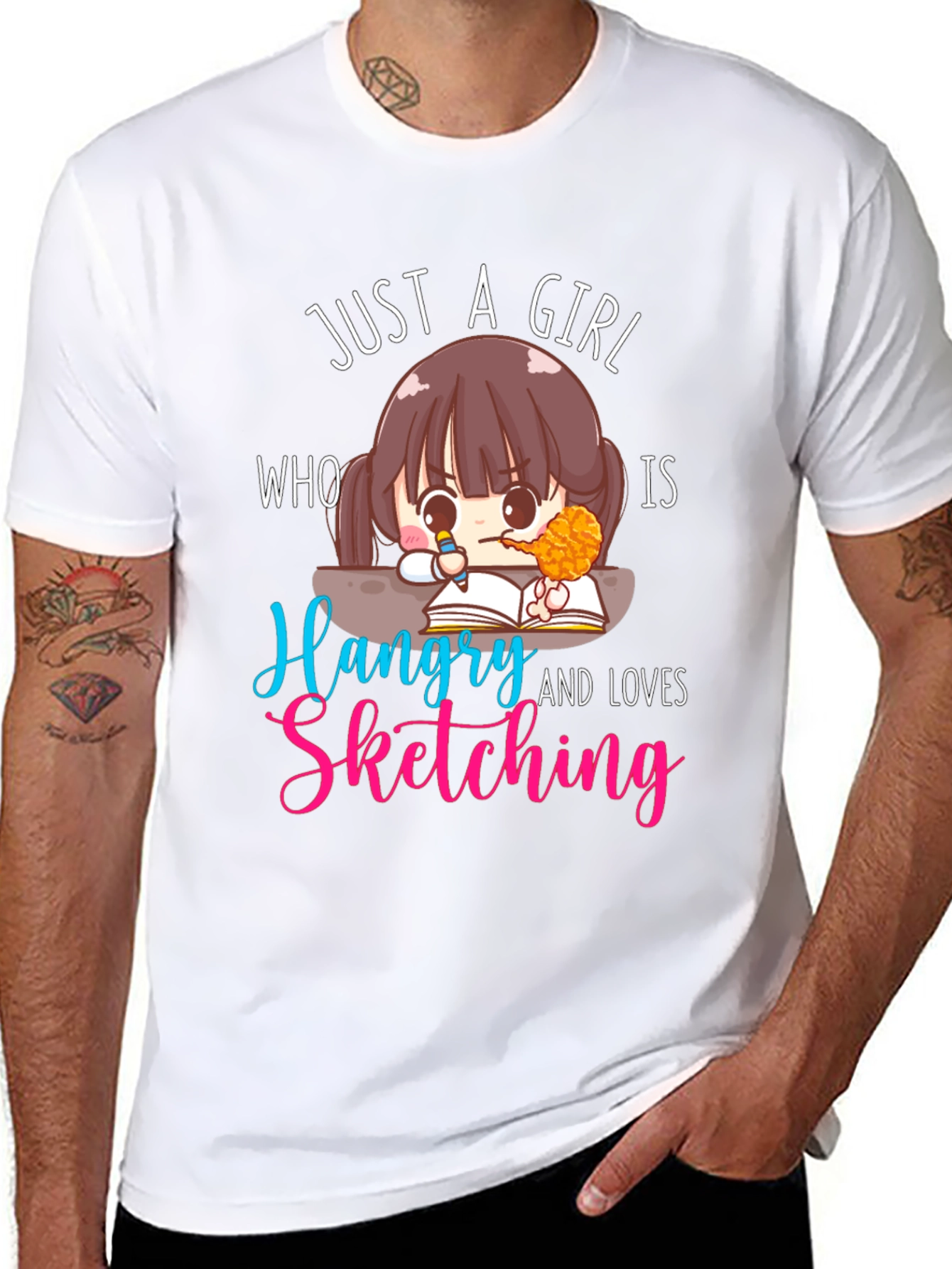 Just a Girl Who Is Hangry Sketching T-Shirt