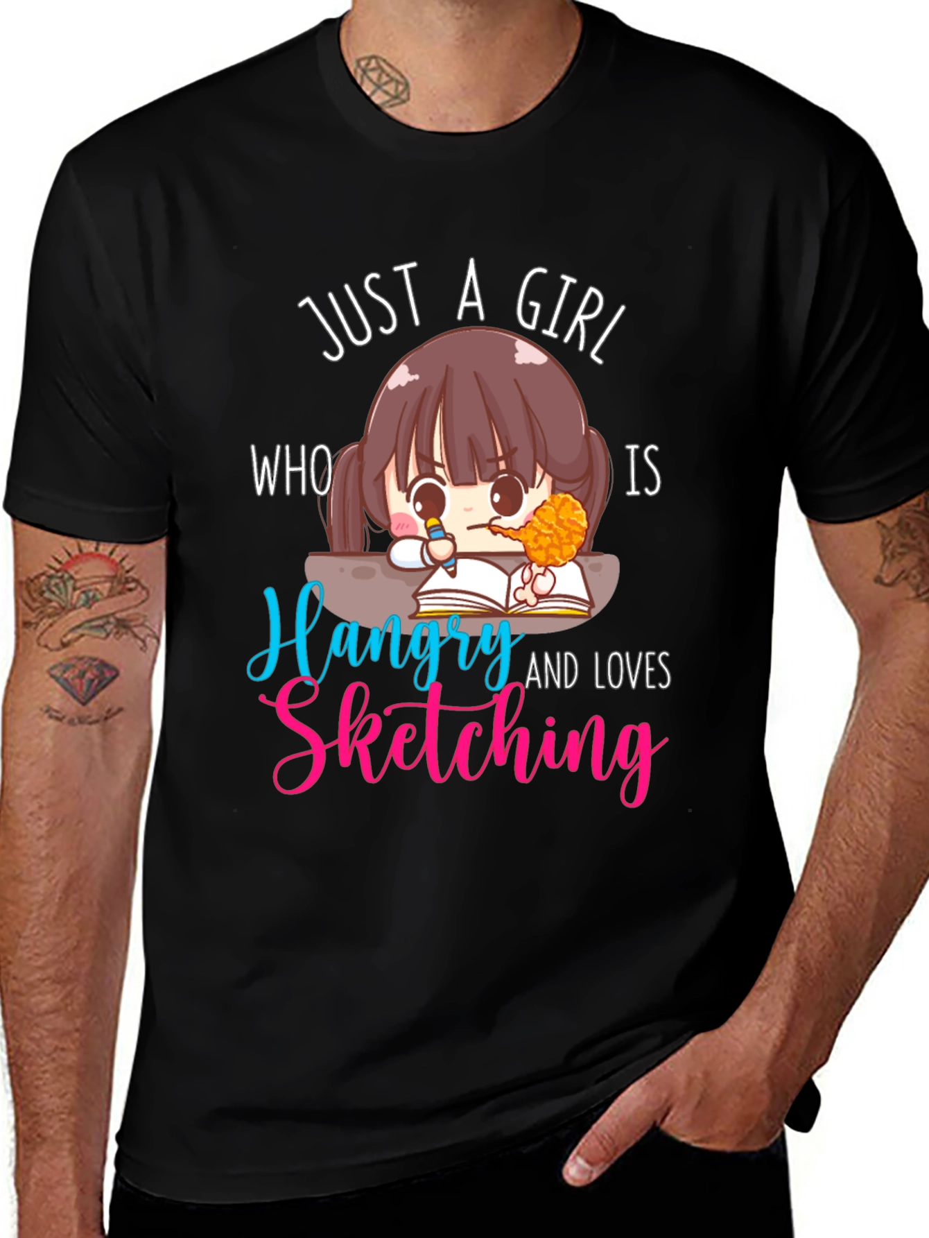 Just a Girl Who Is Hangry Sketching T-Shirt