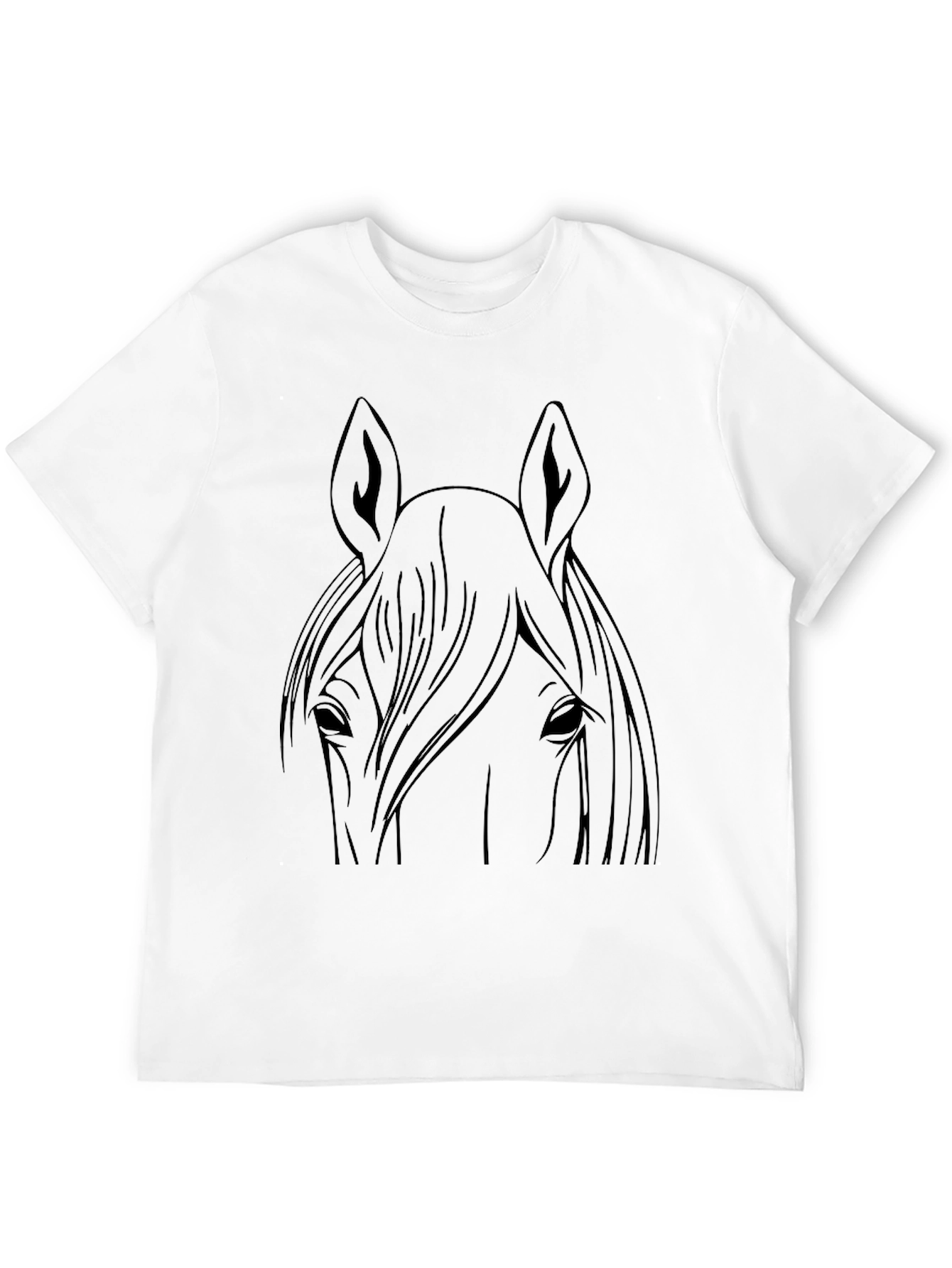 Black Horse Graphic Tee - Unisex Cotton Shirt