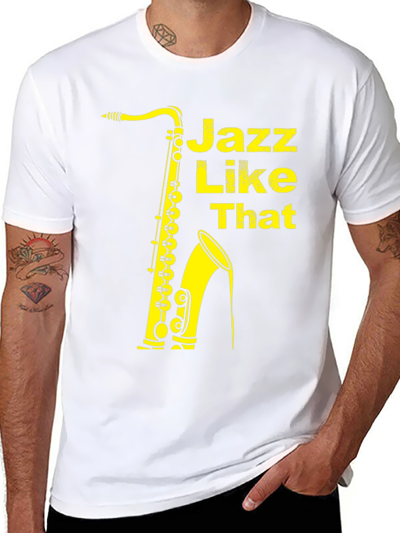 Jazz Like That Saxophone Graphic T-Shirt
