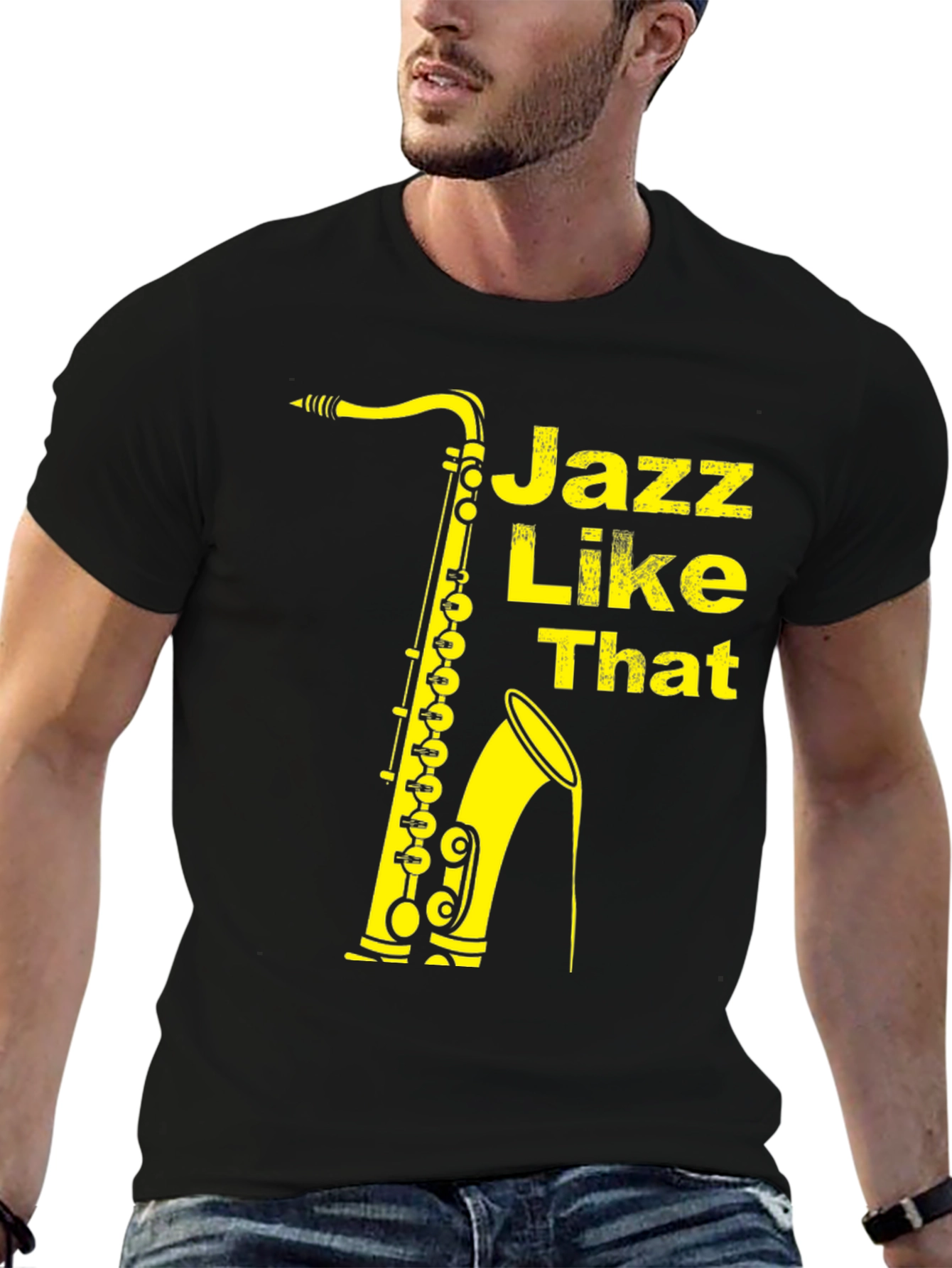 Jazz Like That Saxophone Graphic T-Shirt